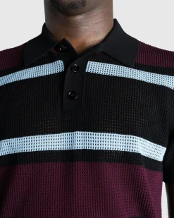 Store Dries van Noten Mindo Knit Polo /Stripes black
