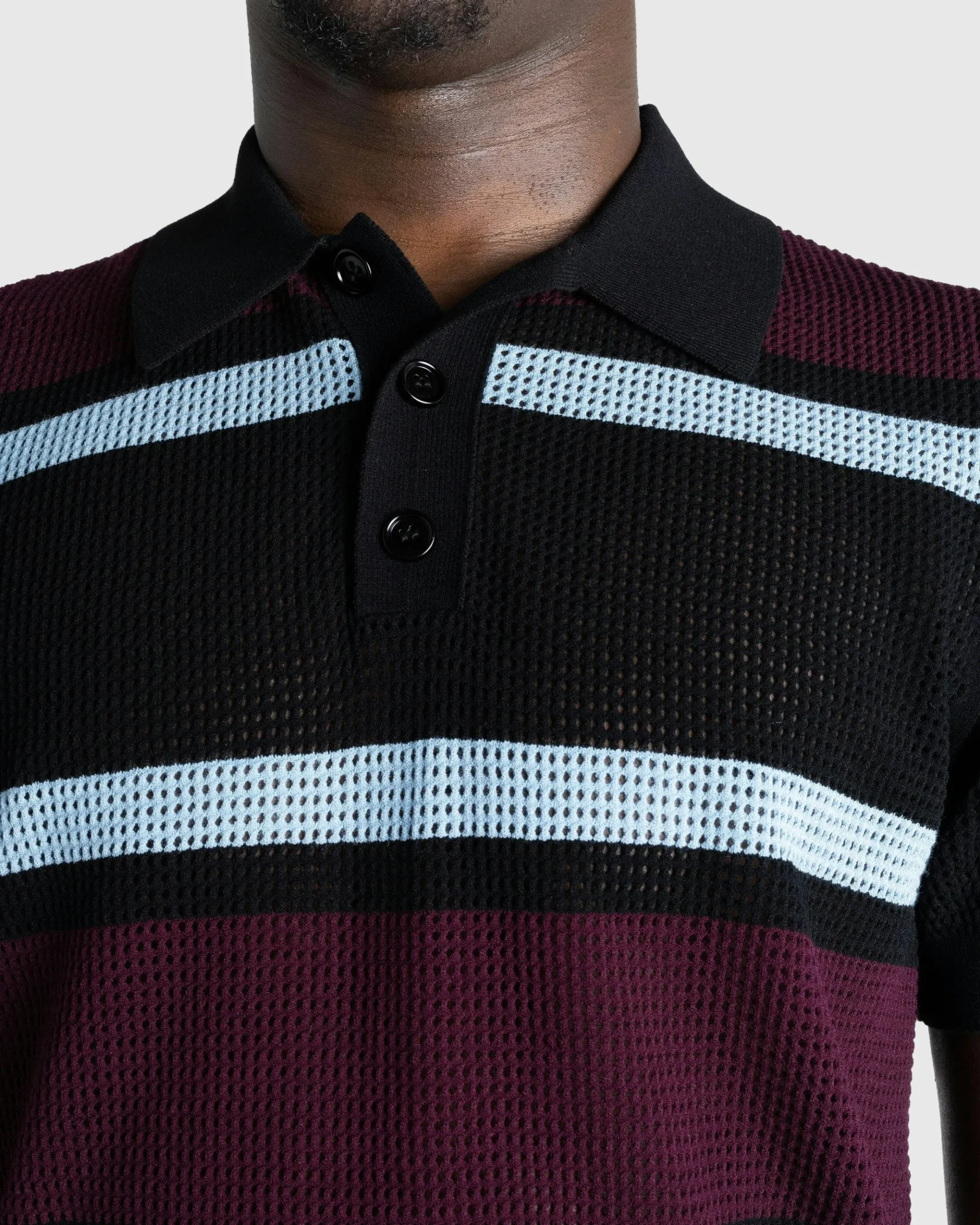 Store Dries van Noten Mindo Knit Polo /Stripes black