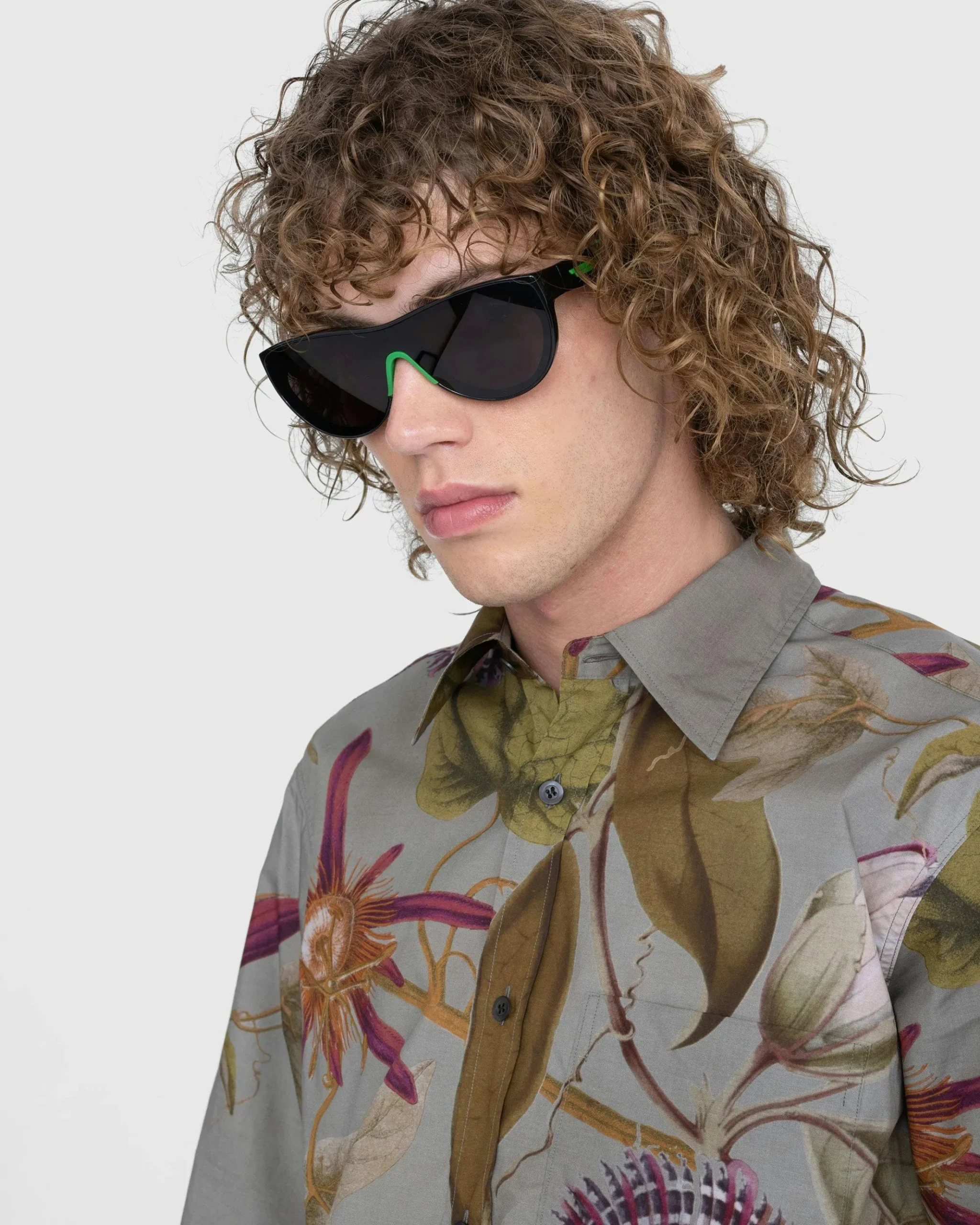 Flash Sale Bottega Veneta Mitre Square Rounded Injected Acetate Sunglasses Black/Green black-black-grey