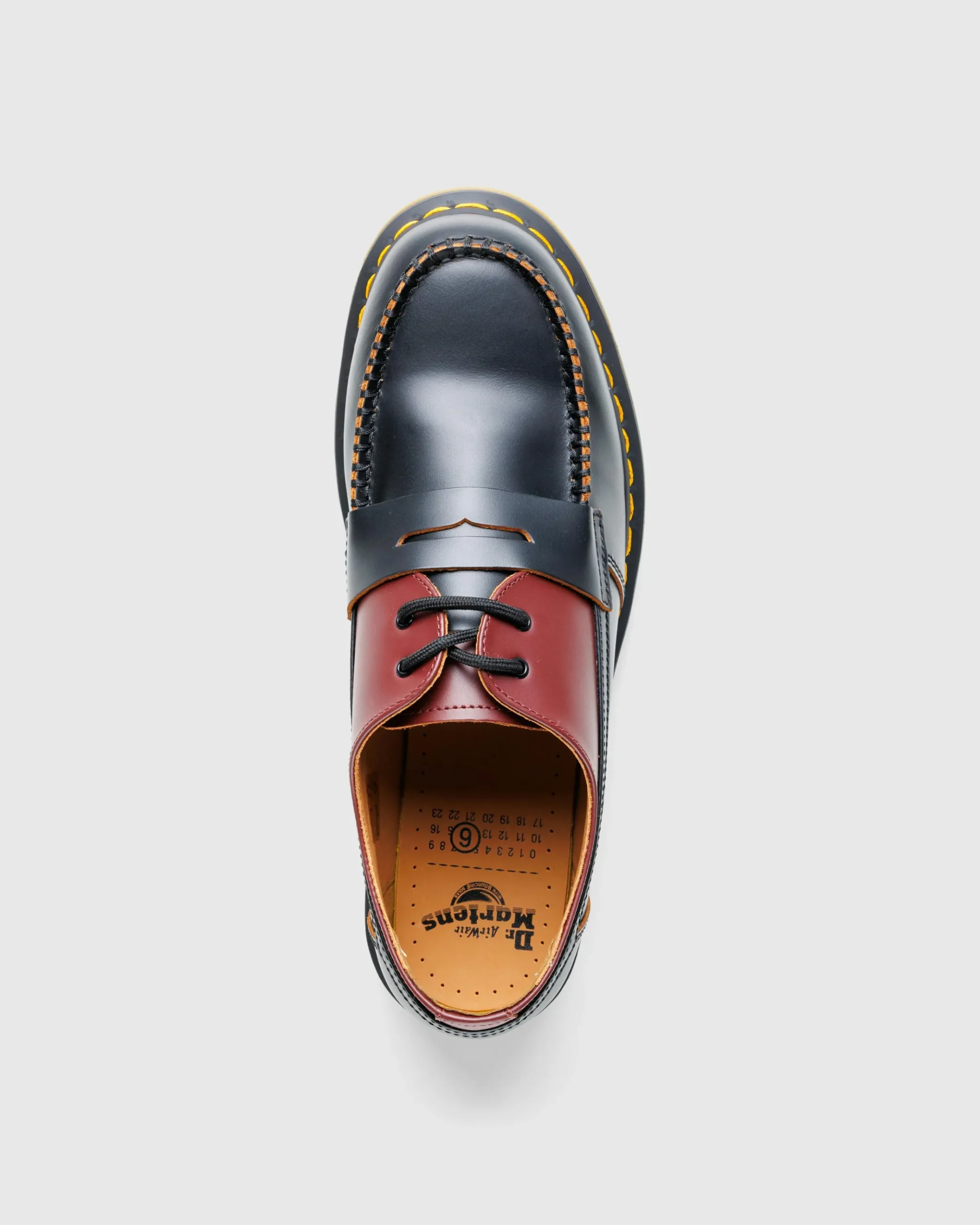 Discount MM6 Maison Margiela Moccasin Oxblood Red/Black oxbloodred/black