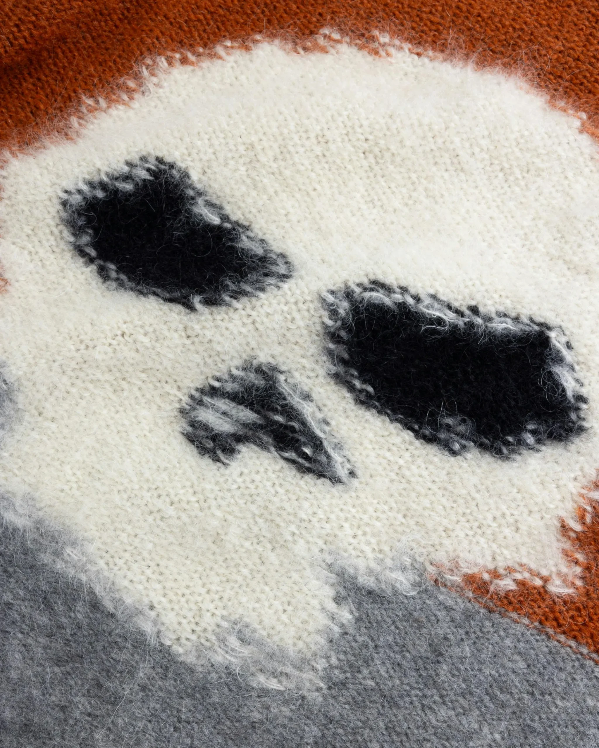 Flash Sale ERL Mohair Skull Intarsia Sweater Knit brown
