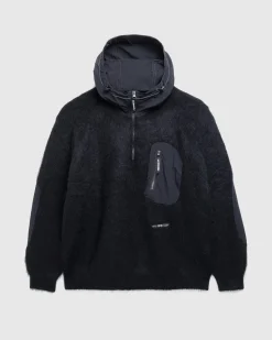 Clearance And Wander Mohair Wool Knit Hoodie black