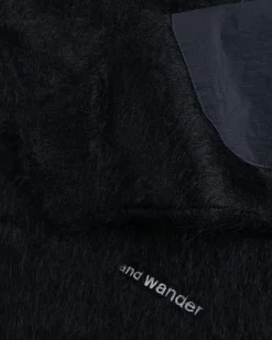 Clearance And Wander Mohair Wool Knit Hoodie black