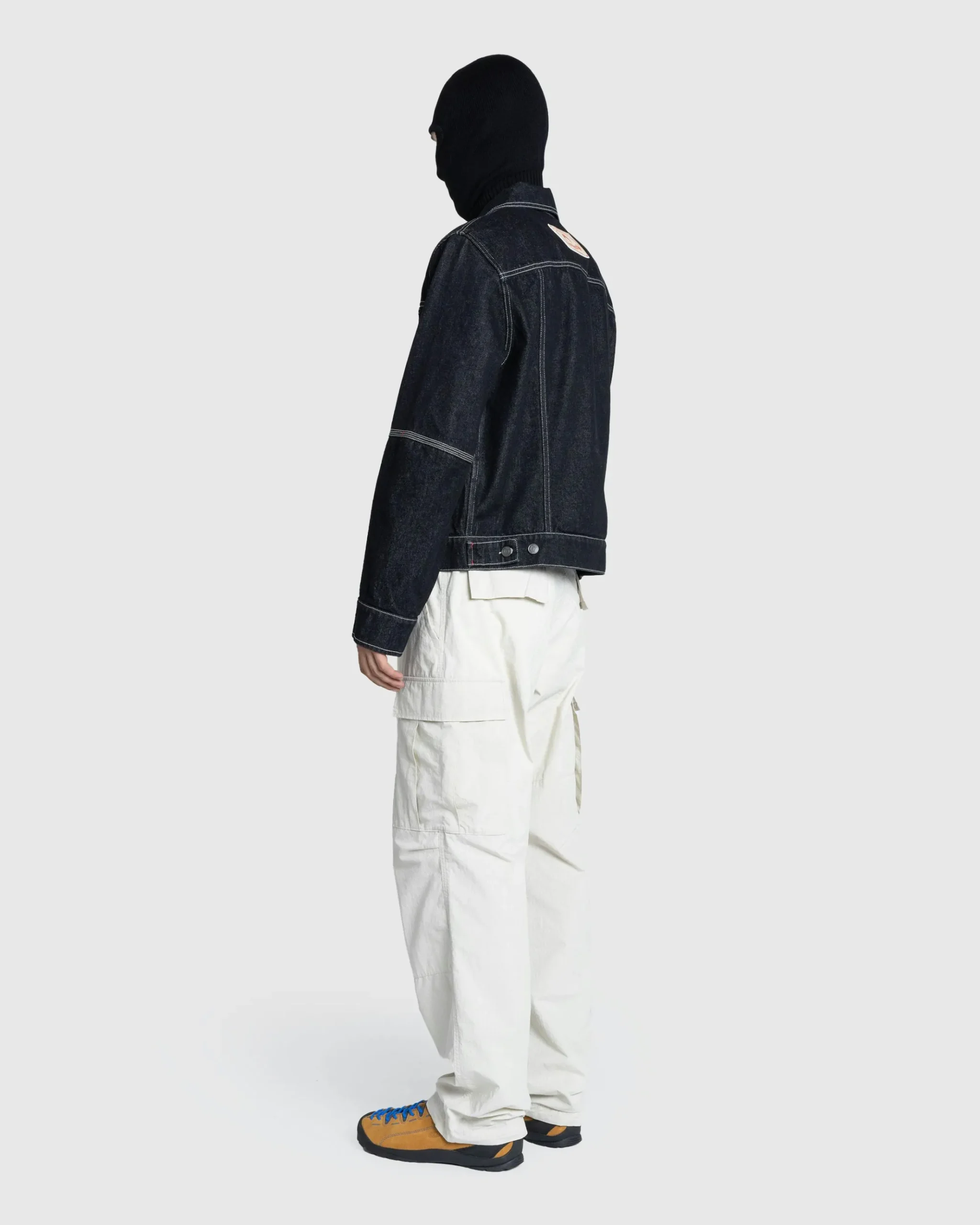 Hot Marine Serre Moon Laser Denim Trucker Jacket black