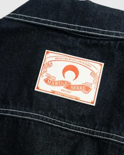 Hot Marine Serre Moon Laser Denim Trucker Jacket black