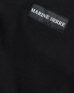 Flash Sale Marine Serre Moon Logo Ribbed Jersey Tank Top black