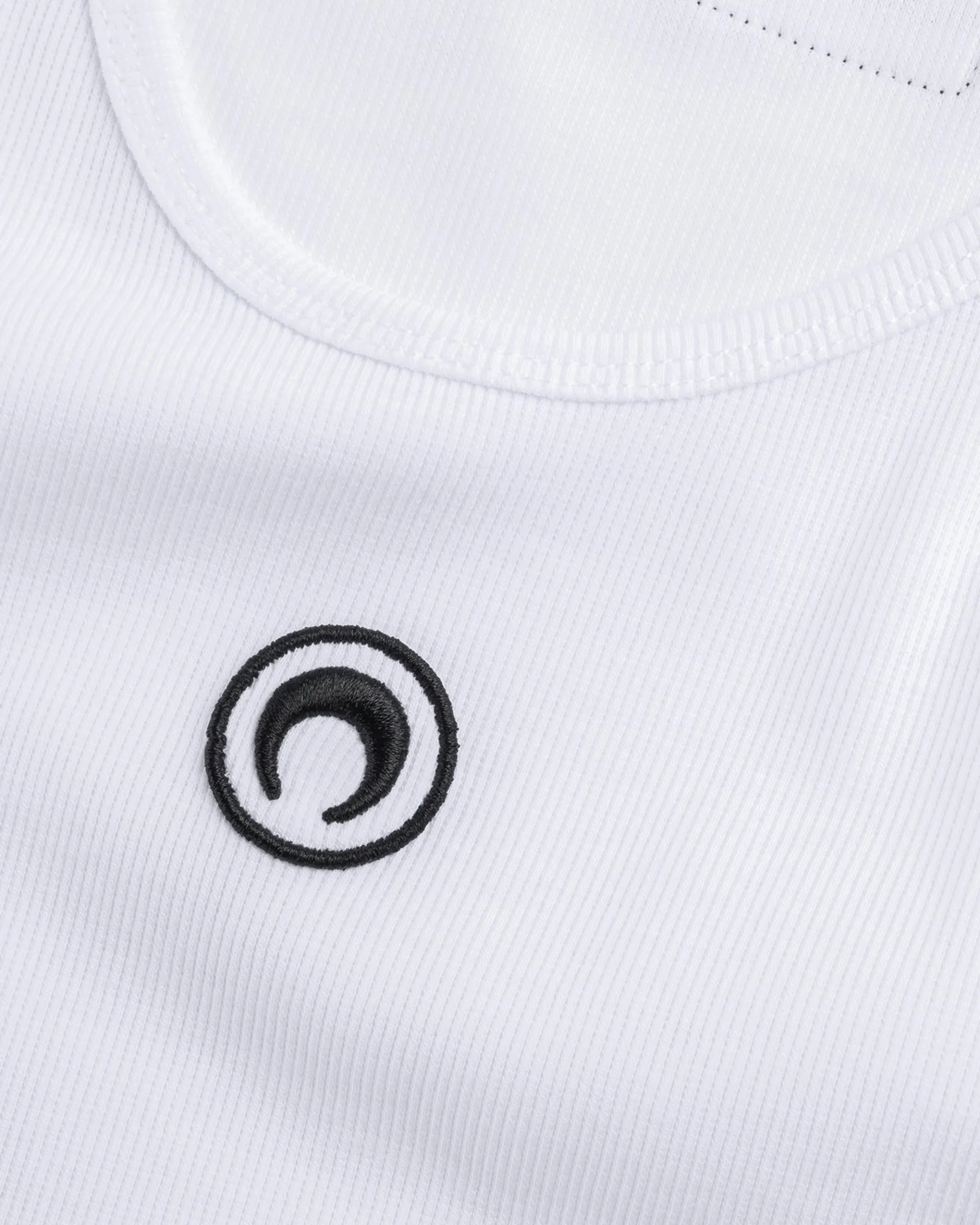 Sale Marine Serre Moon Logo Ribbed Jersey Tank Top white