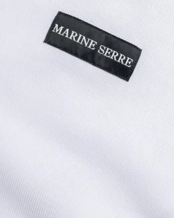 Sale Marine Serre Moon Logo Ribbed Jersey Tank Top white