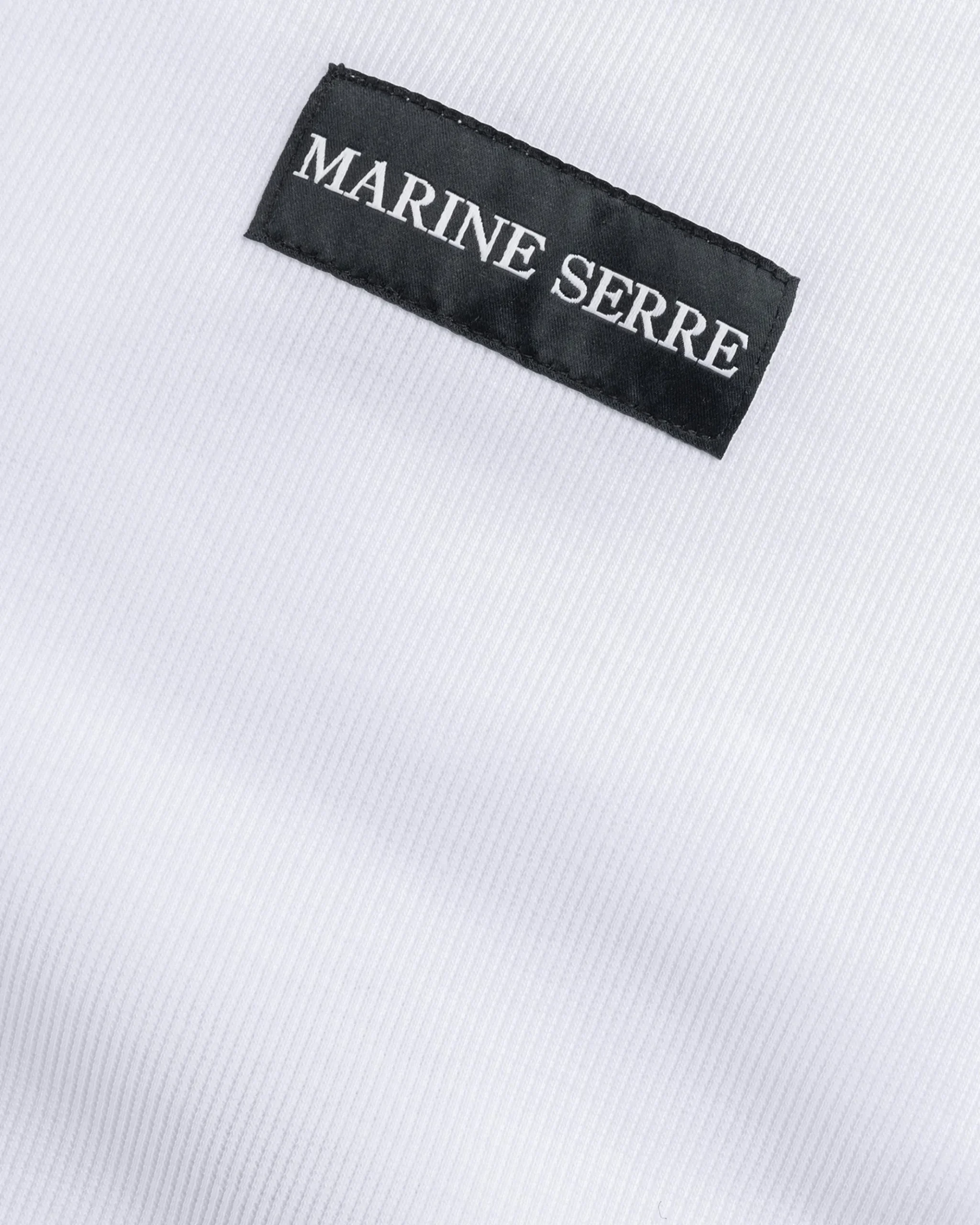 Sale Marine Serre Moon Logo Ribbed Jersey Tank Top white