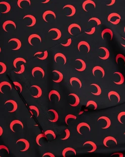 Flash Sale Marine Serre Moon Printed Jersey Second Skin Regular Top Black/Red black&red