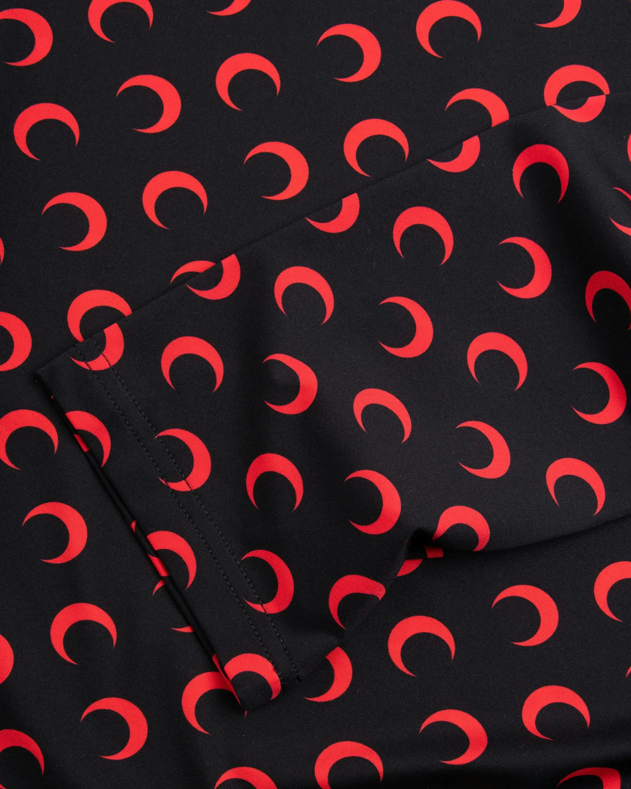 Flash Sale Marine Serre Moon Printed Jersey Second Skin Regular Top Black/Red black&red
