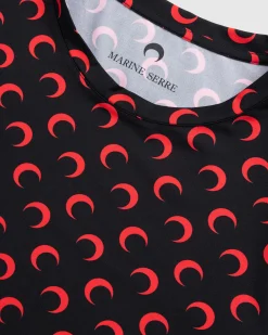 Flash Sale Marine Serre Moon Printed Jersey Second Skin Regular Top Black/Red black&red