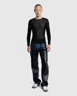 Outlet Jean Paul Gaultier Morphing Pinstripes Top Black black/black