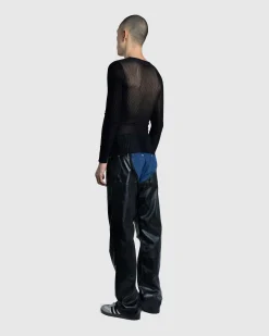 Outlet Jean Paul Gaultier Morphing Pinstripes Top Black black/black