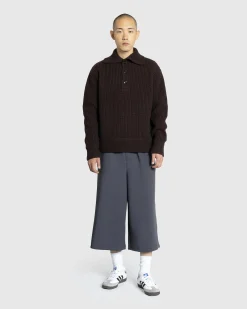 Shop Dries van Noten Mudra Polo Sweater Dark Brown darkbrown