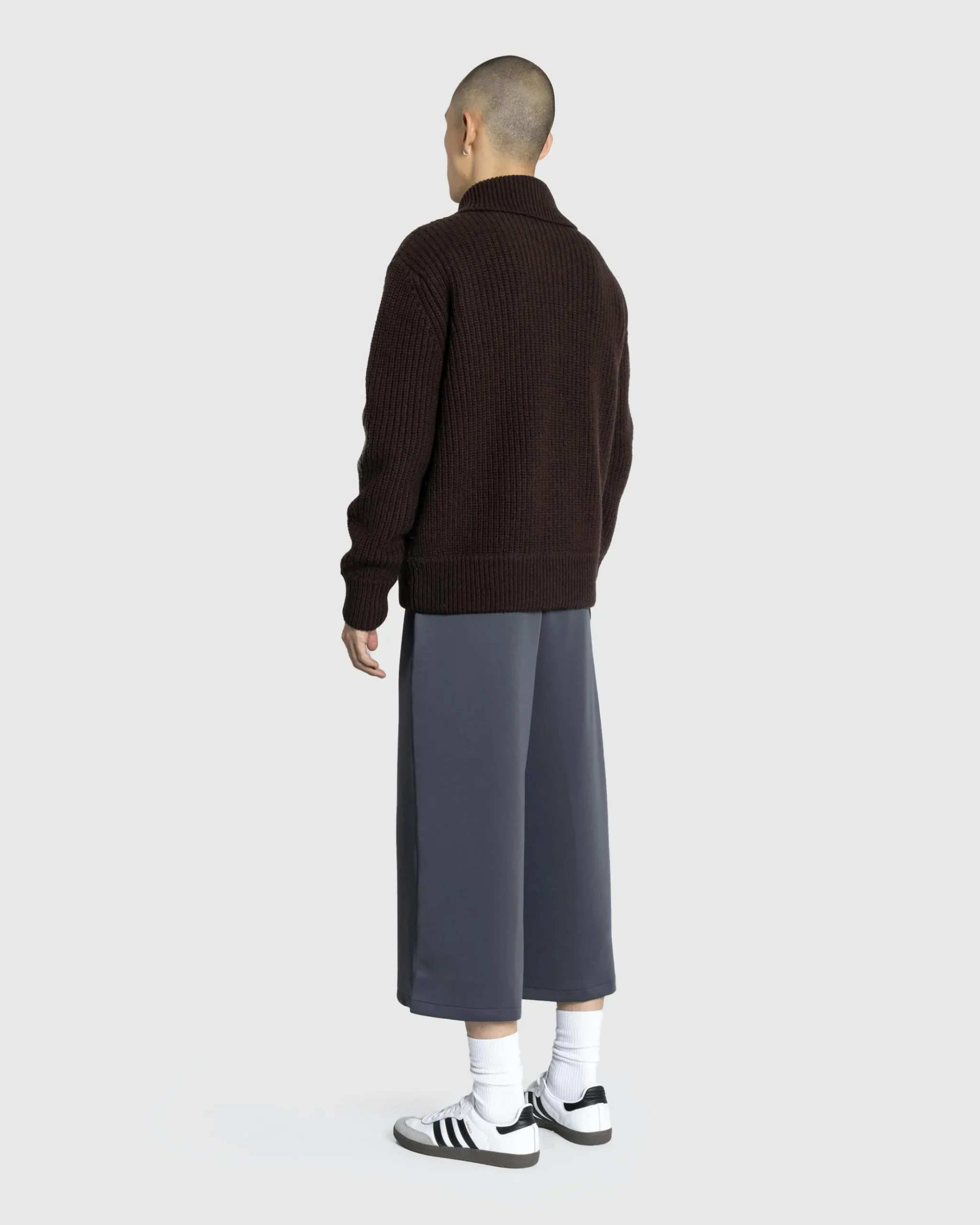 Shop Dries van Noten Mudra Polo Sweater Dark Brown darkbrown