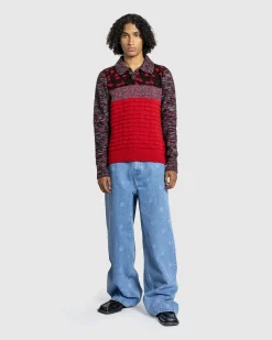 Sale J.W. Anderson Multi Stitch Polo Bright Red brightred