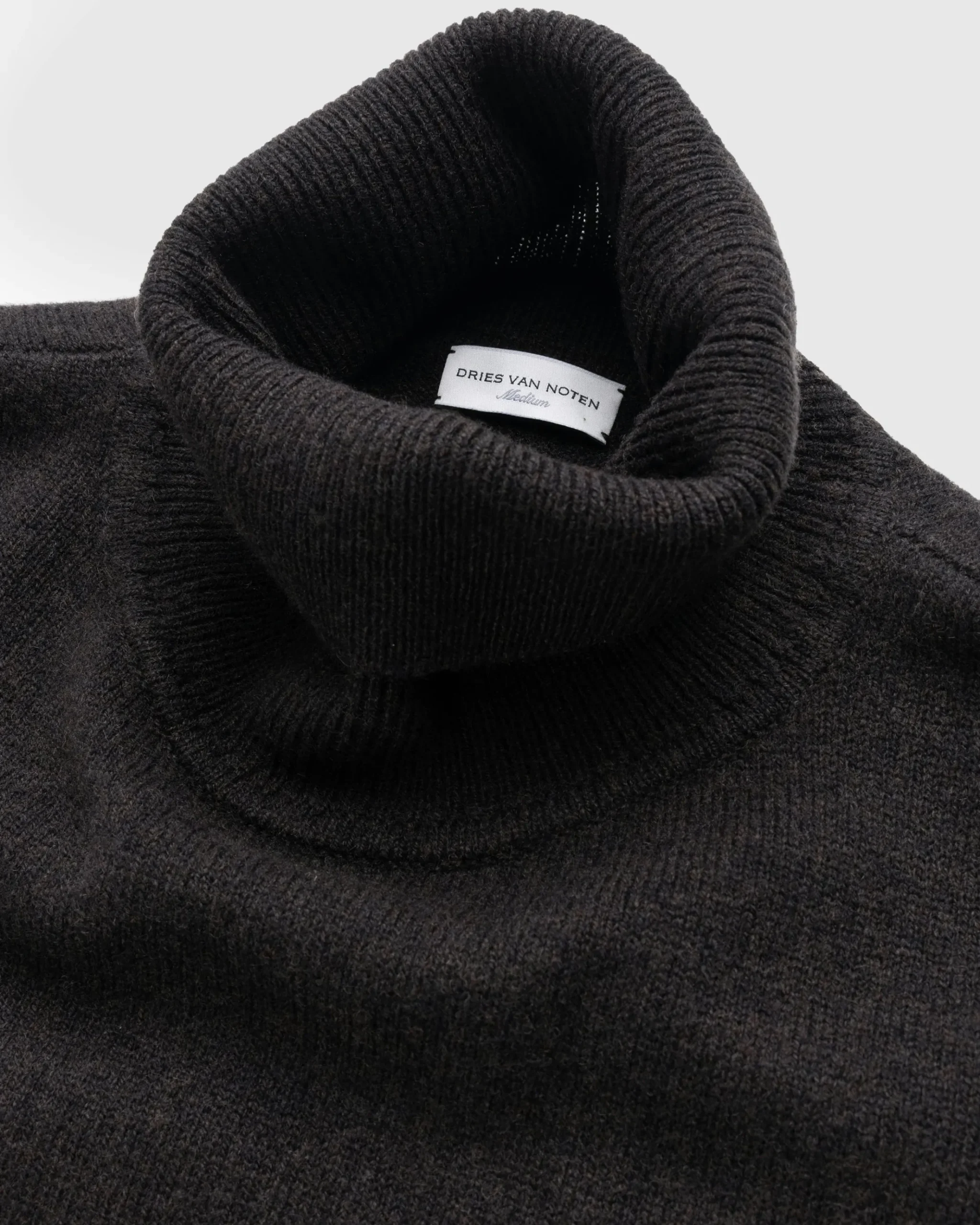 Discount Dries van Noten Muzo Turtleneck Sweater Dark Brown darkbrown