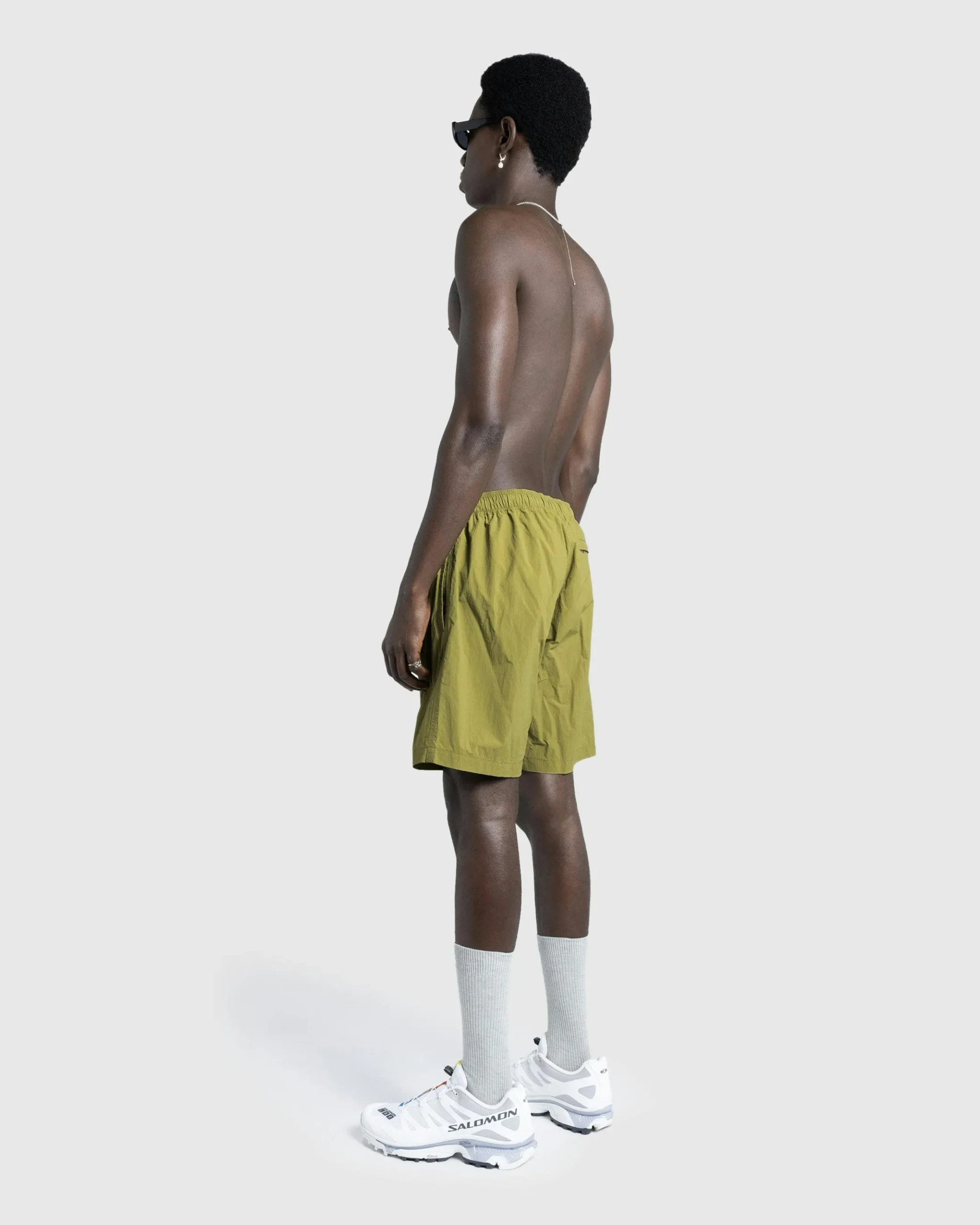 Hot Highsnobiety HS05 Natural Dyed Nylon Shorts Olive khaki
