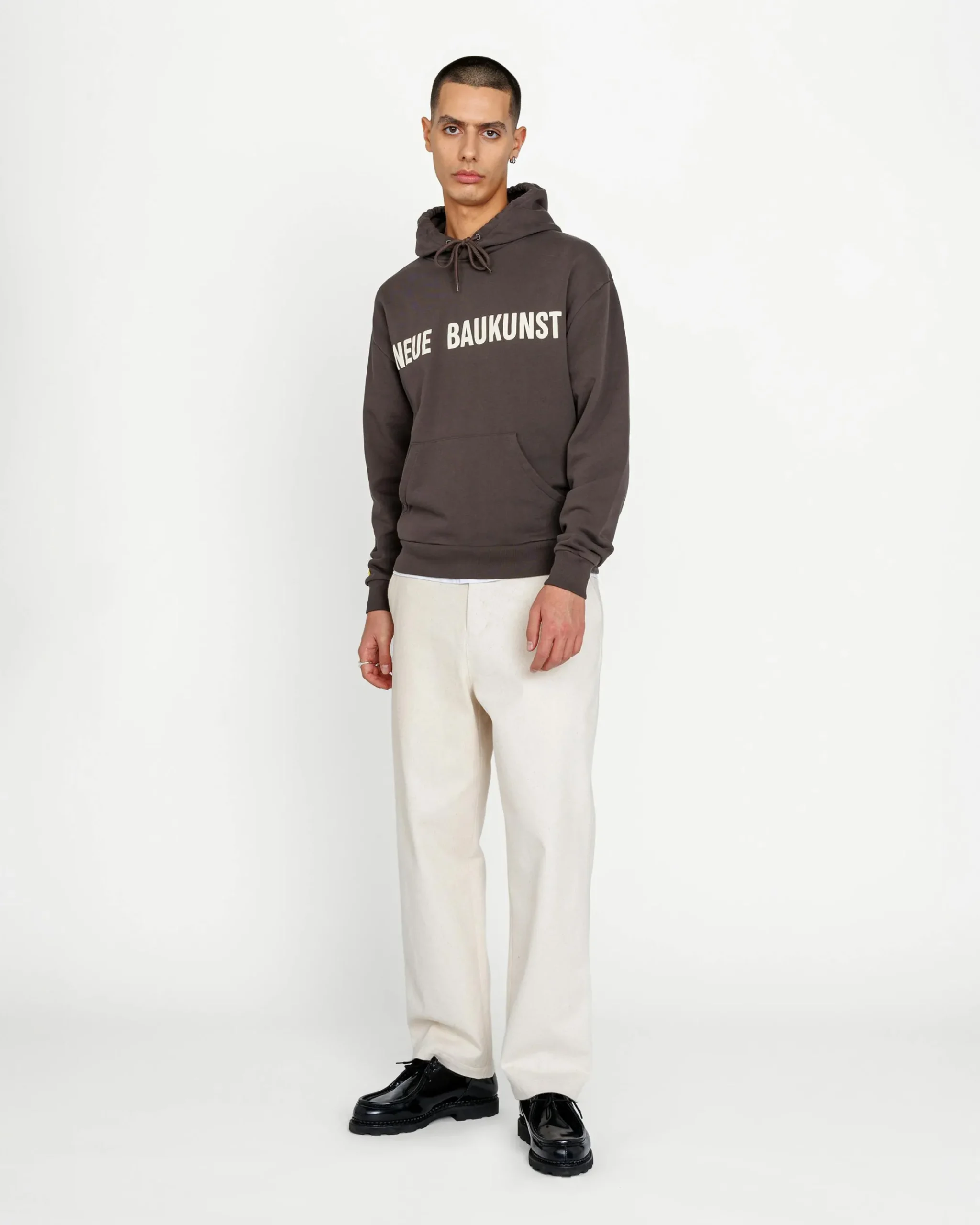 Cheap Highsnobiety Neue Baukunst Fleece Hoodie Dark Brown darkbrown