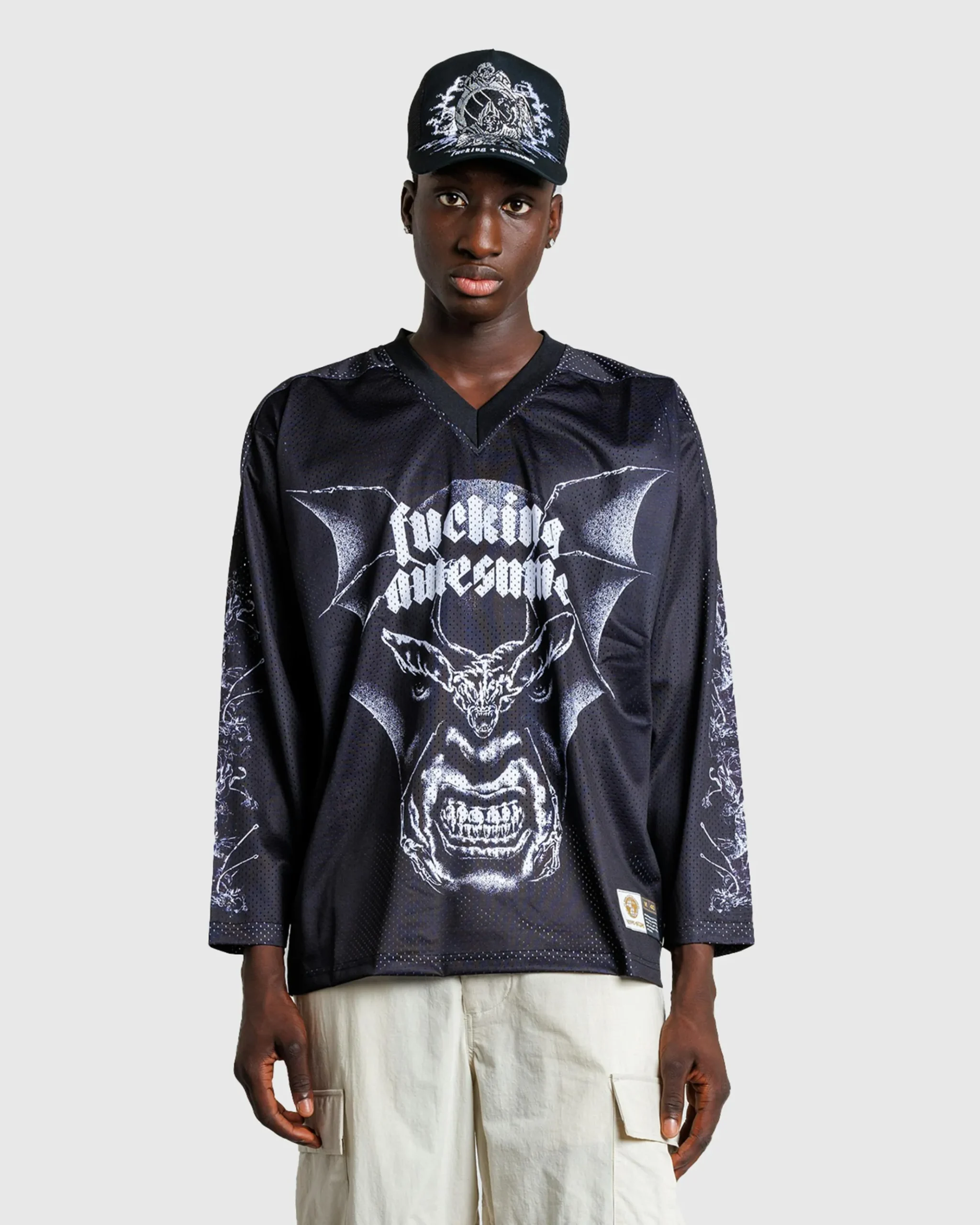 Flash Sale Fucking Awesome Nightmare Hockey Jersey black
