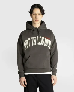 Clearance Highsnobiety Not In London Fleece Hoodie Dark Gray darkgrey
