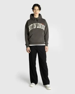 Clearance Highsnobiety Not In London Fleece Hoodie Dark Gray darkgrey