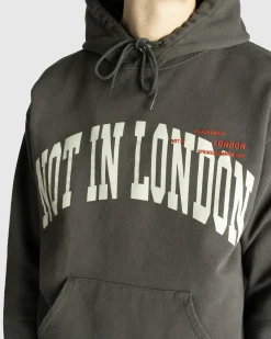Clearance Highsnobiety Not In London Fleece Hoodie Dark Gray darkgrey