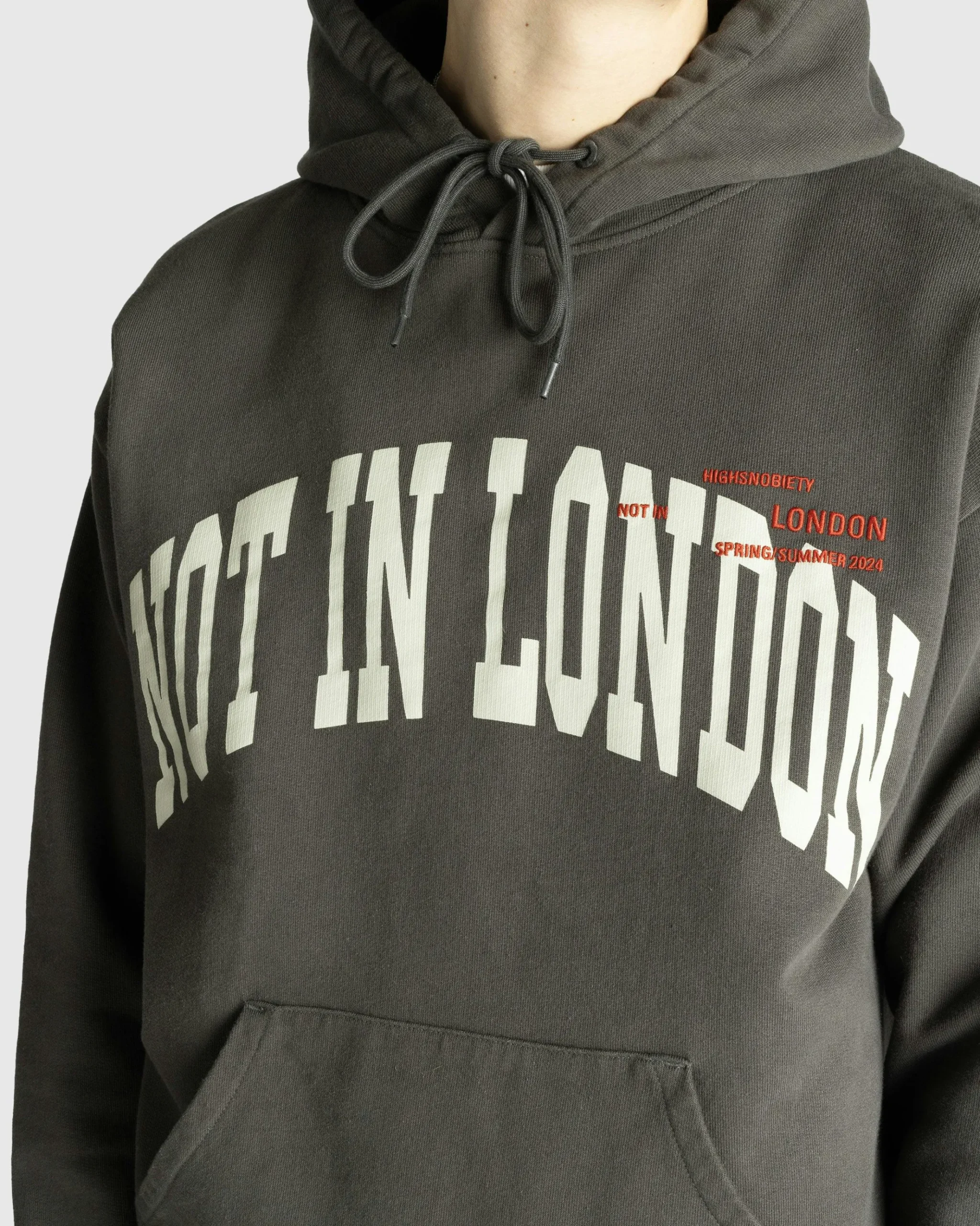 Clearance Highsnobiety Not In London Fleece Hoodie Dark Gray darkgrey