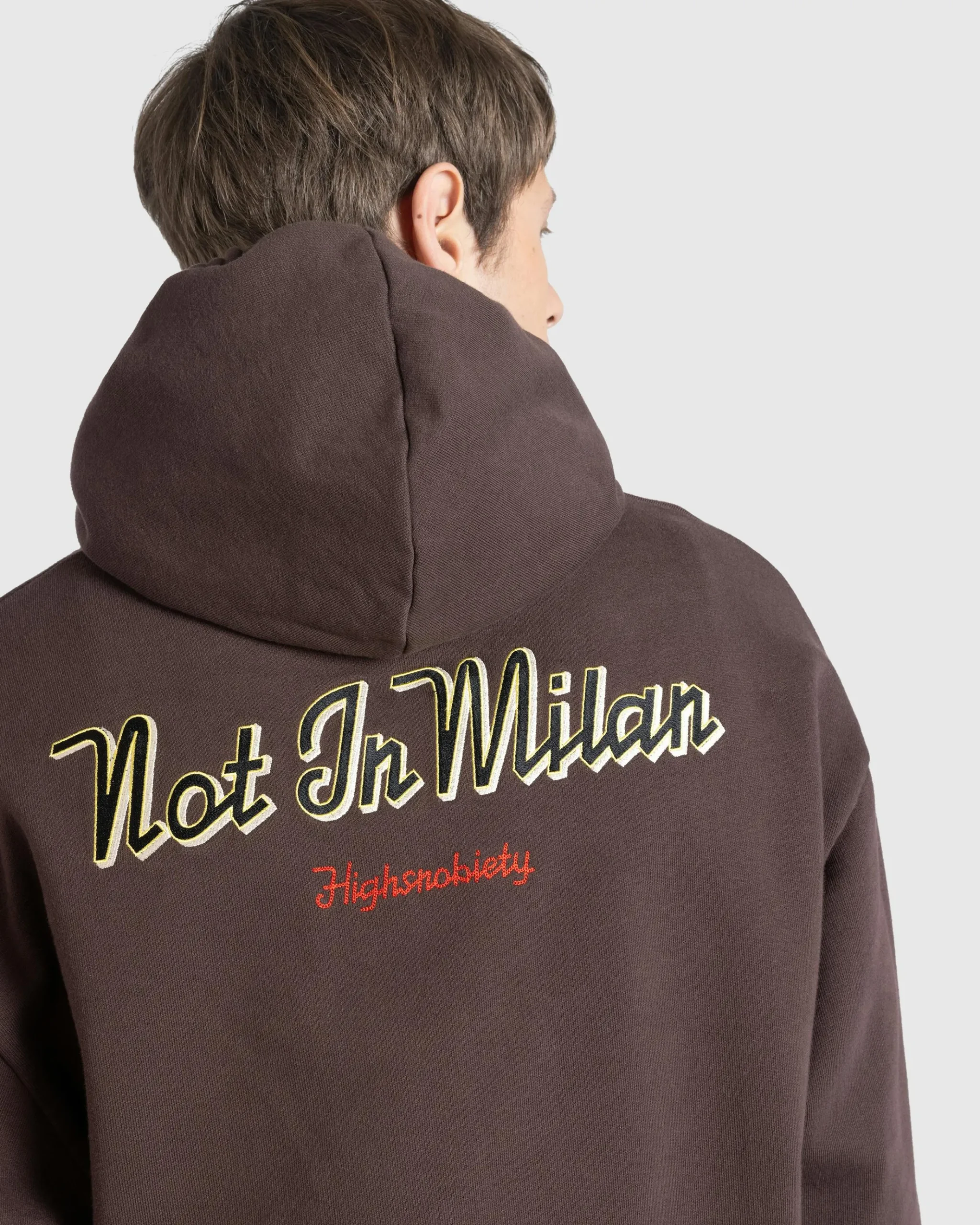 Cheap Highsnobiety Not in Milan Hoodie brown