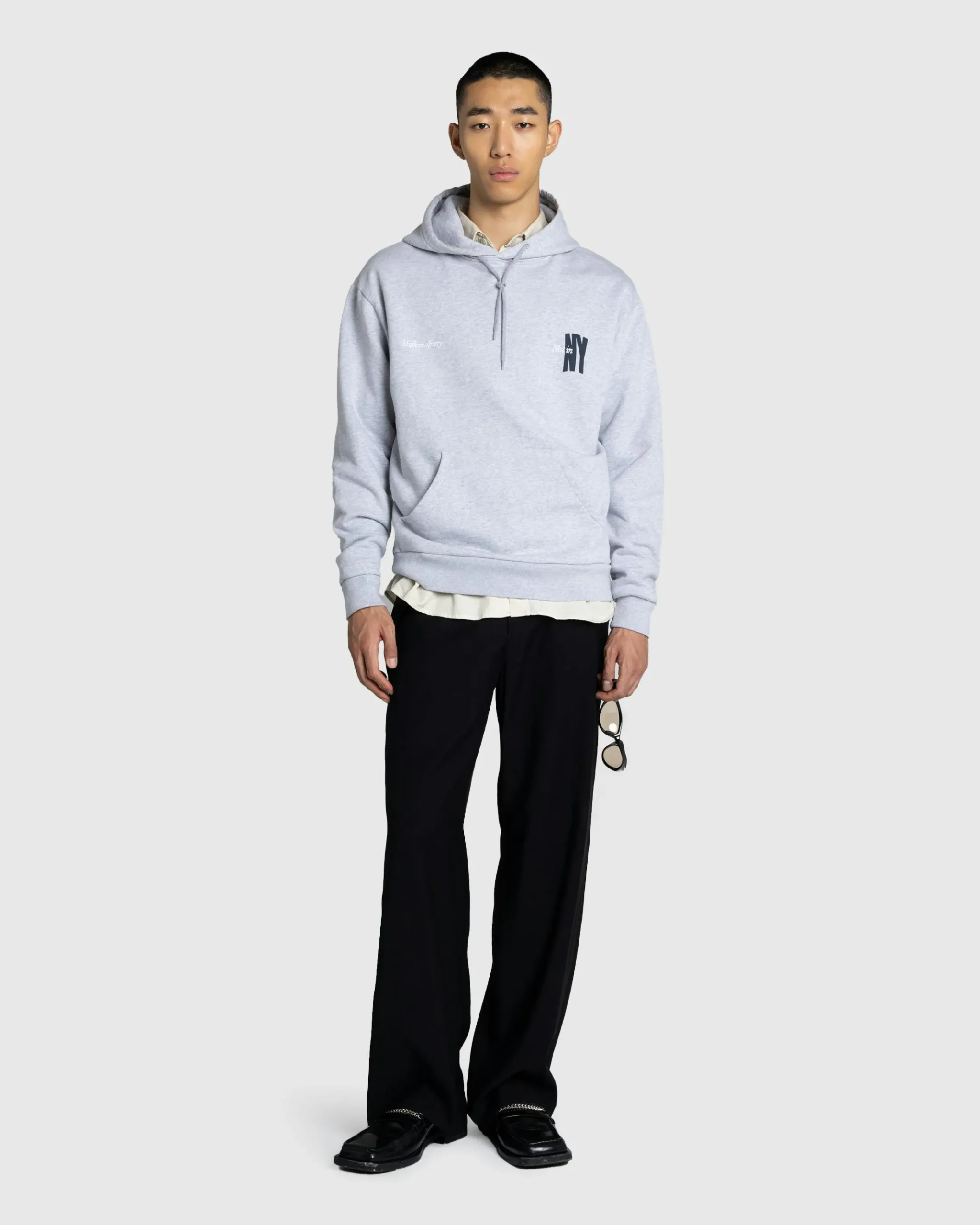 Cheap Highsnobiety Not In New York Hoodie Grey melangegrey