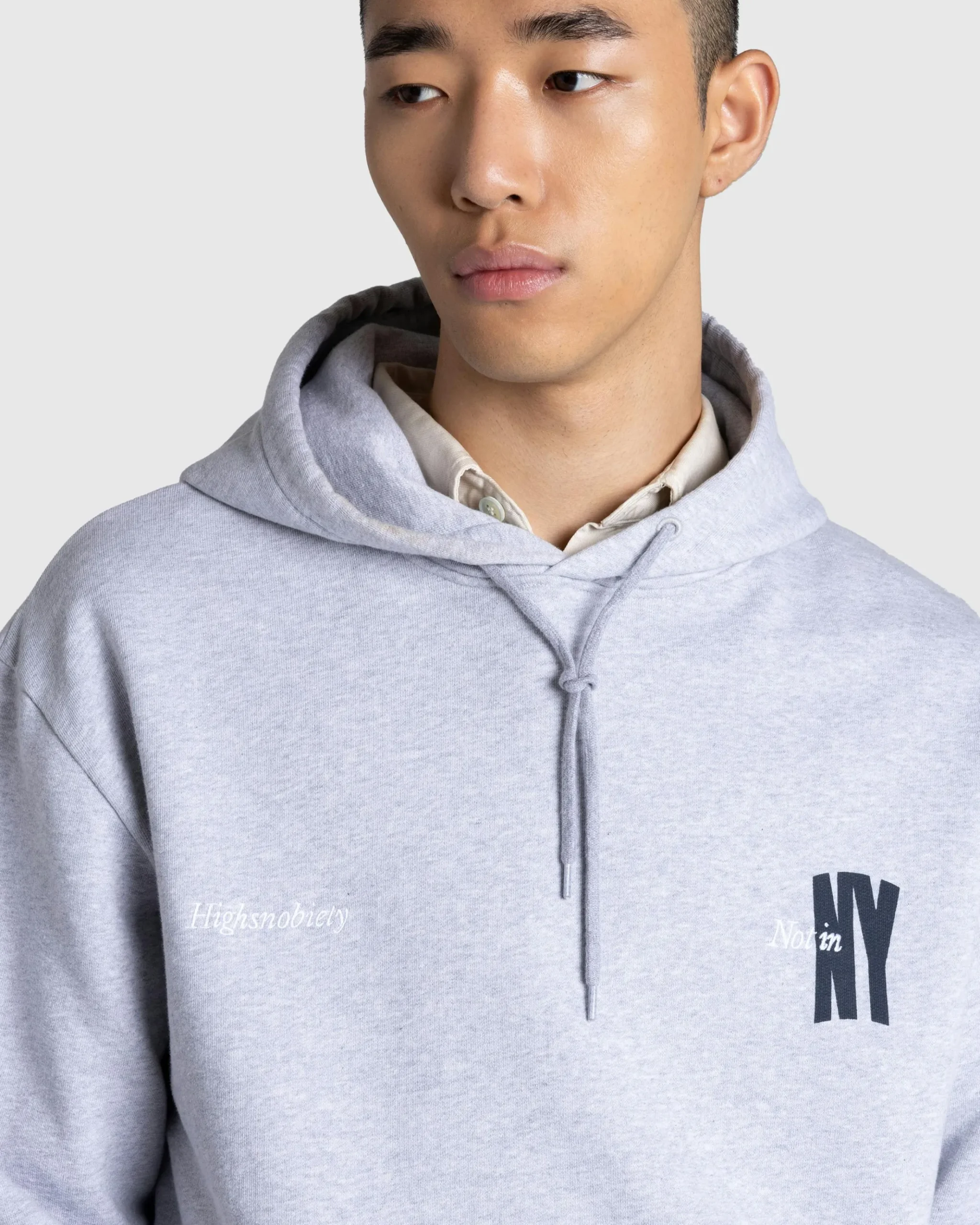Cheap Highsnobiety Not In New York Hoodie Grey melangegrey