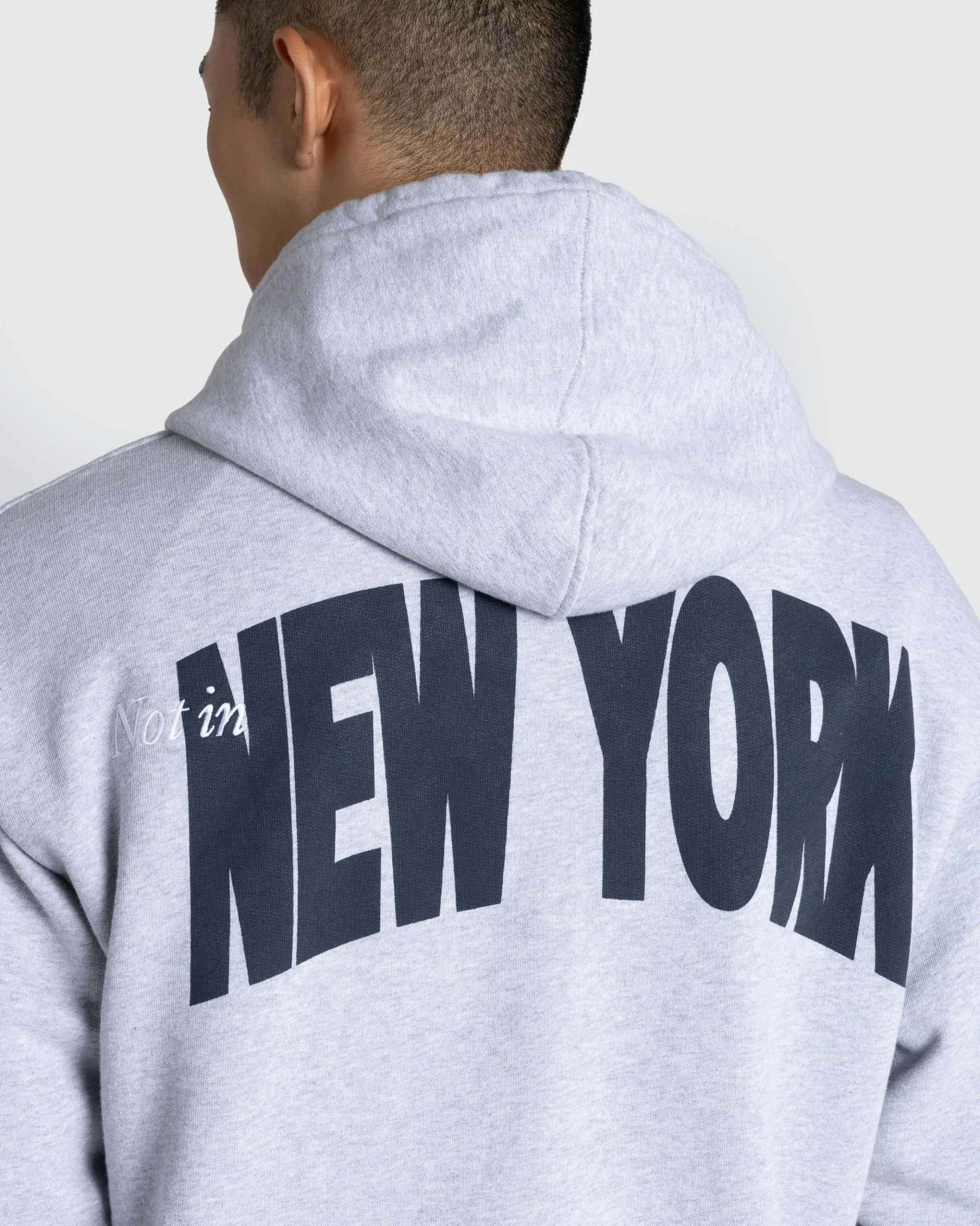 Cheap Highsnobiety Not In New York Hoodie Grey melangegrey