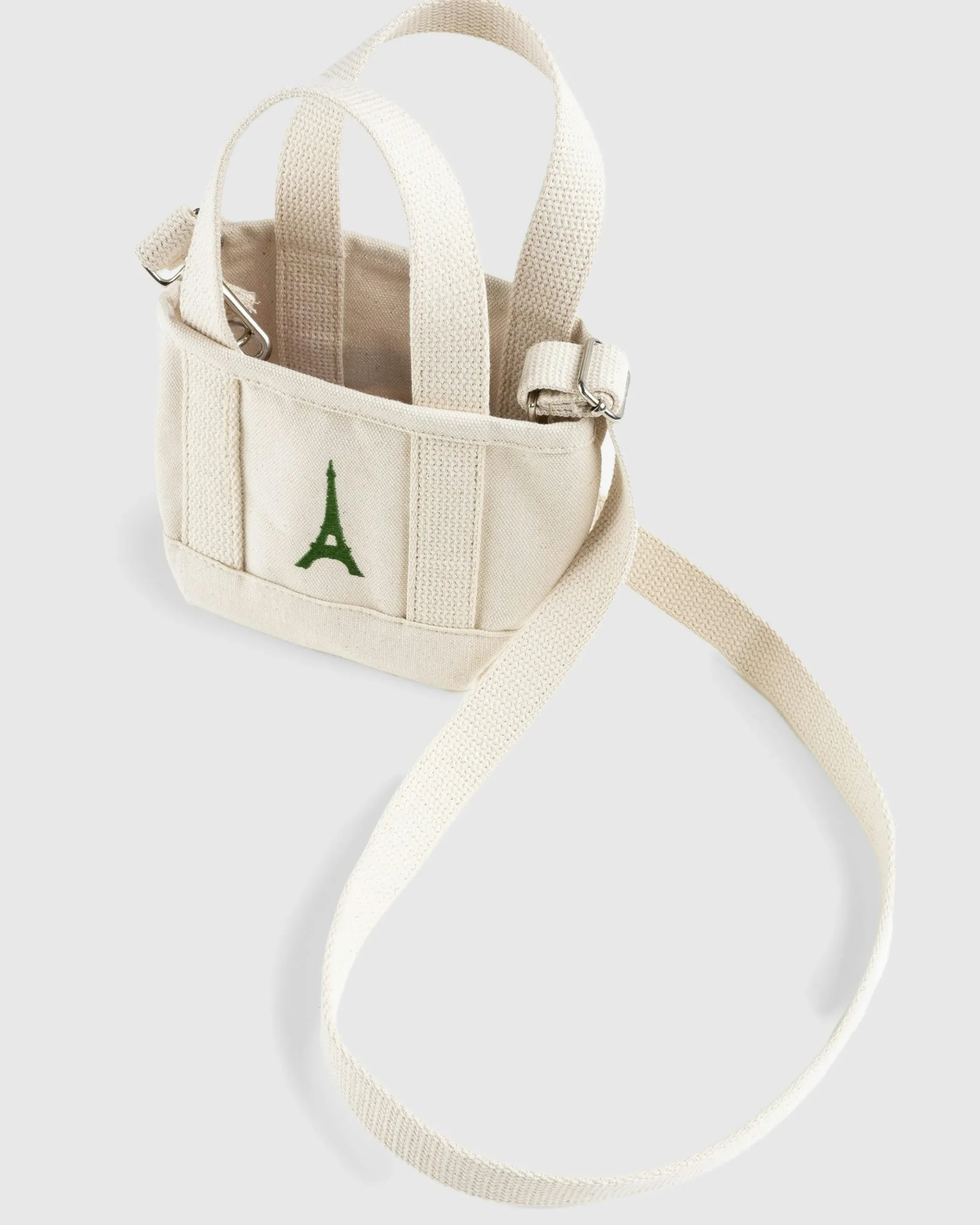 Best Sale Highsnobiety Not in Paris 5 Mini Canvas Tote Bag beige