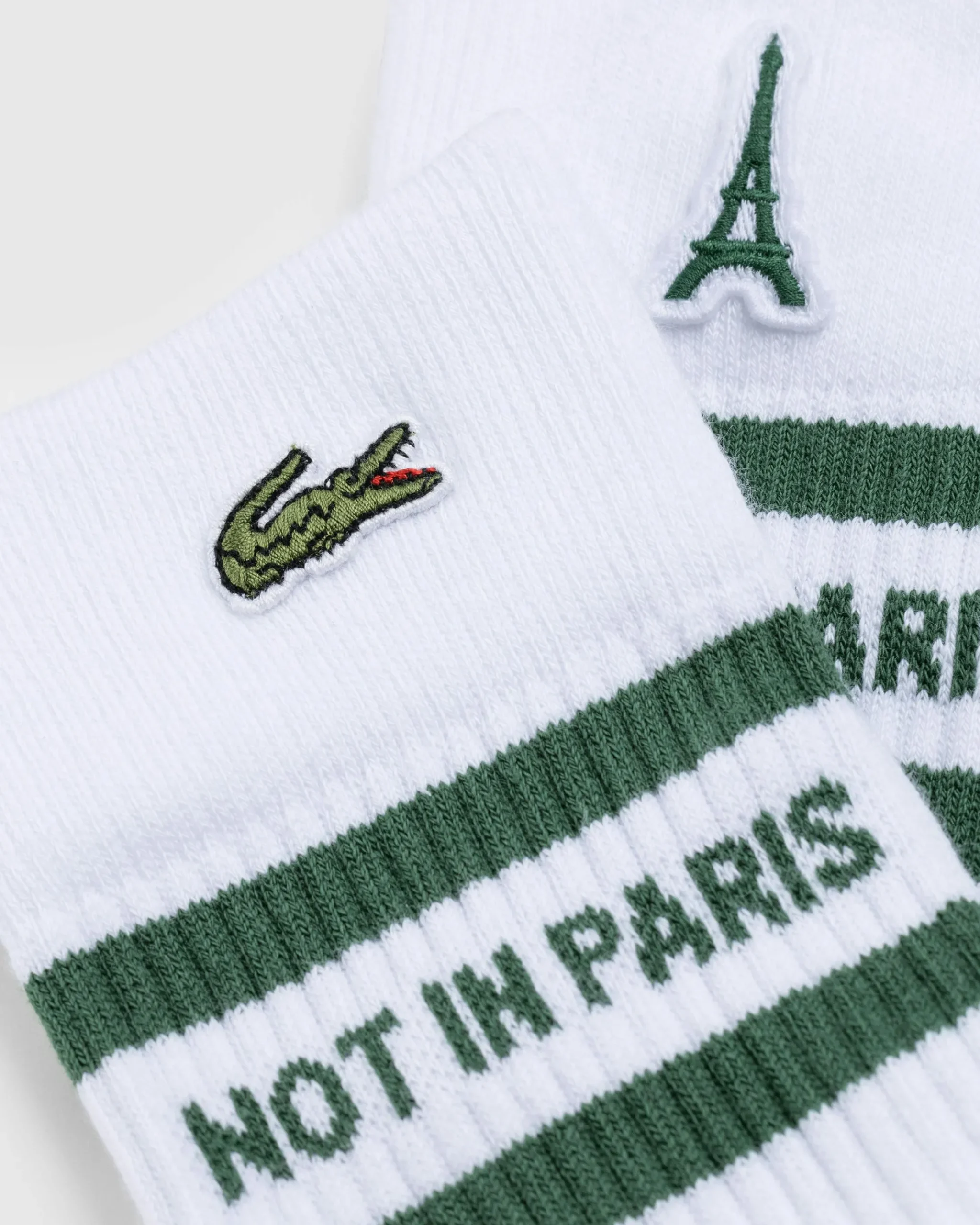 Discount Lacoste Not In Paris Socks /Green white