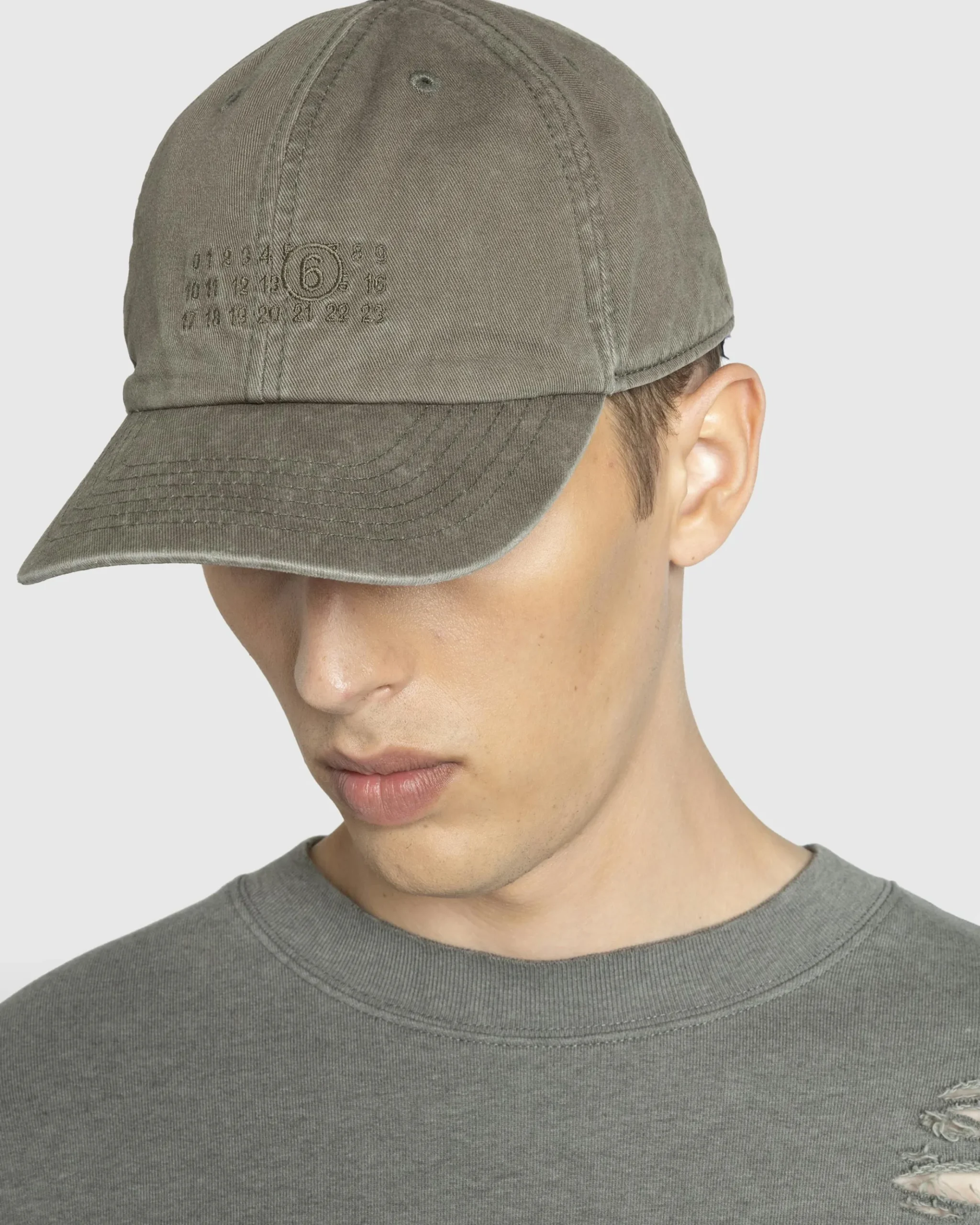 Cheap MM6 Maison Margiela Numbers Hat Bus Green busgreen