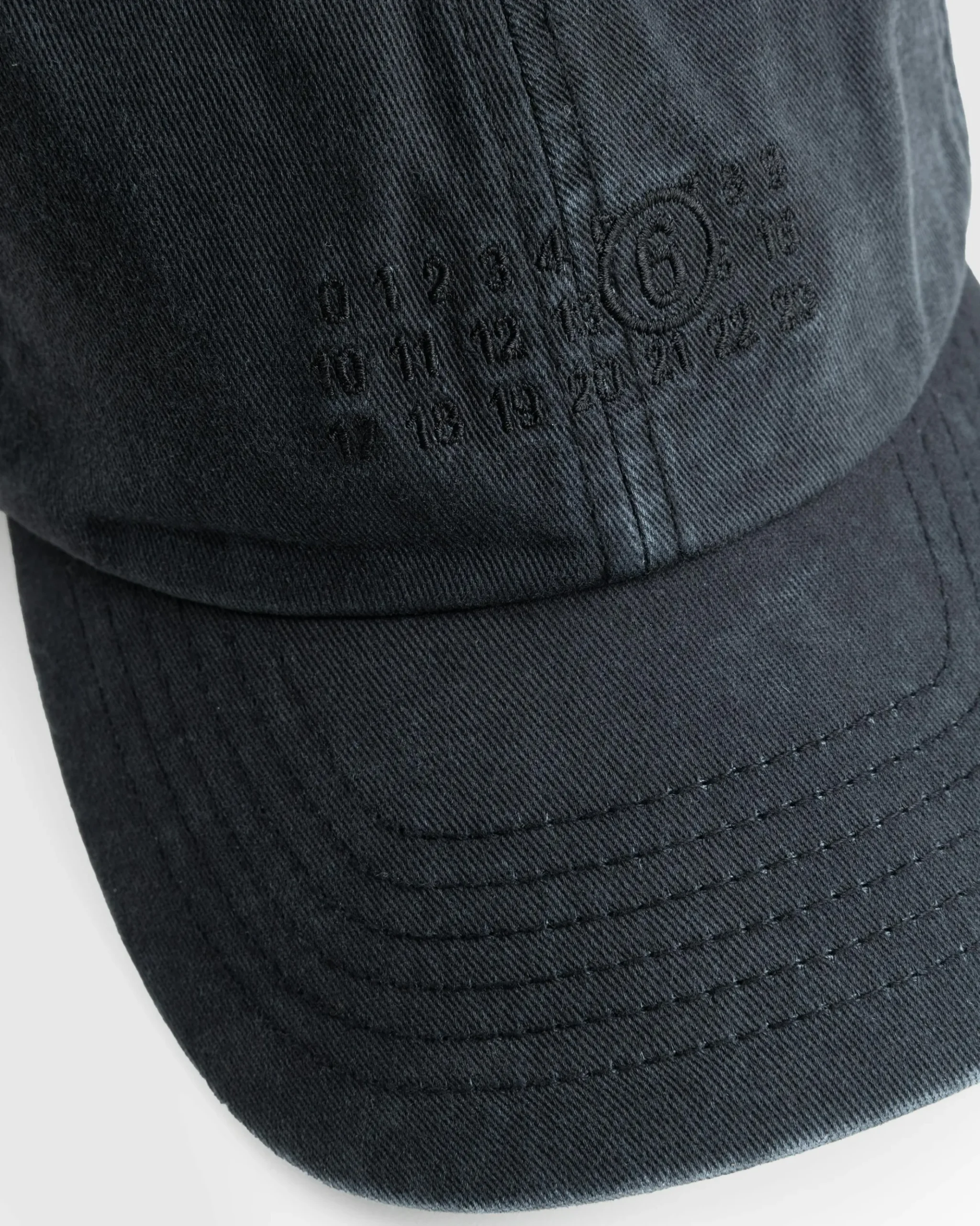 New MM6 Maison Margiela Numbers Hat Washed Black washedblack