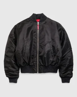 Cheap Stockholm Surfboard Club Nylon Bomber Jacket black