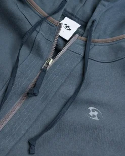 Discount San San Gear Oblique Hoodie Zip-Up Midnight Blue midnightblue