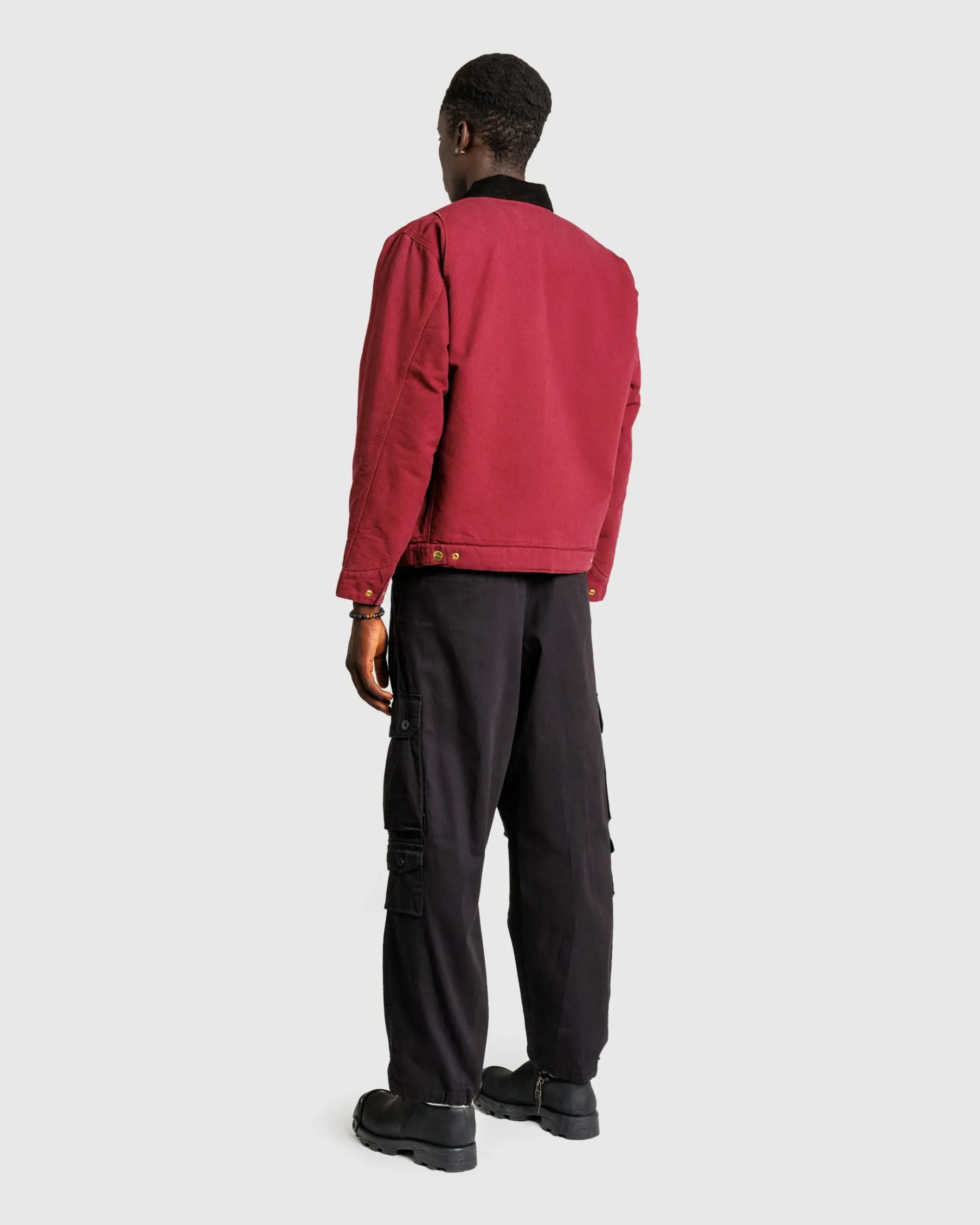 Shop Carhartt WIP OG Detroit Jacket Malbec / Black /aged canvas
