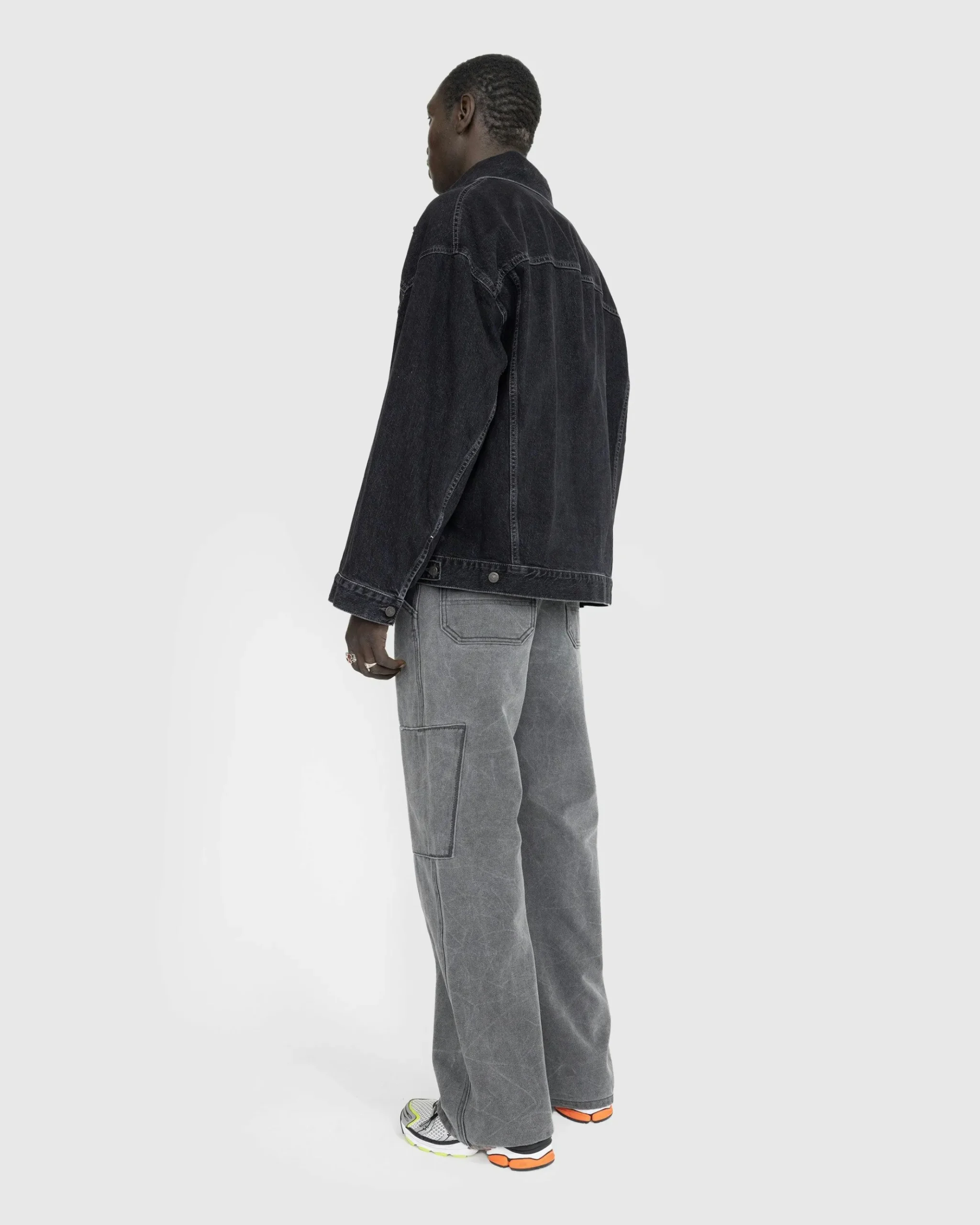 Sale Acne Studios Oversized Denim Jacket black