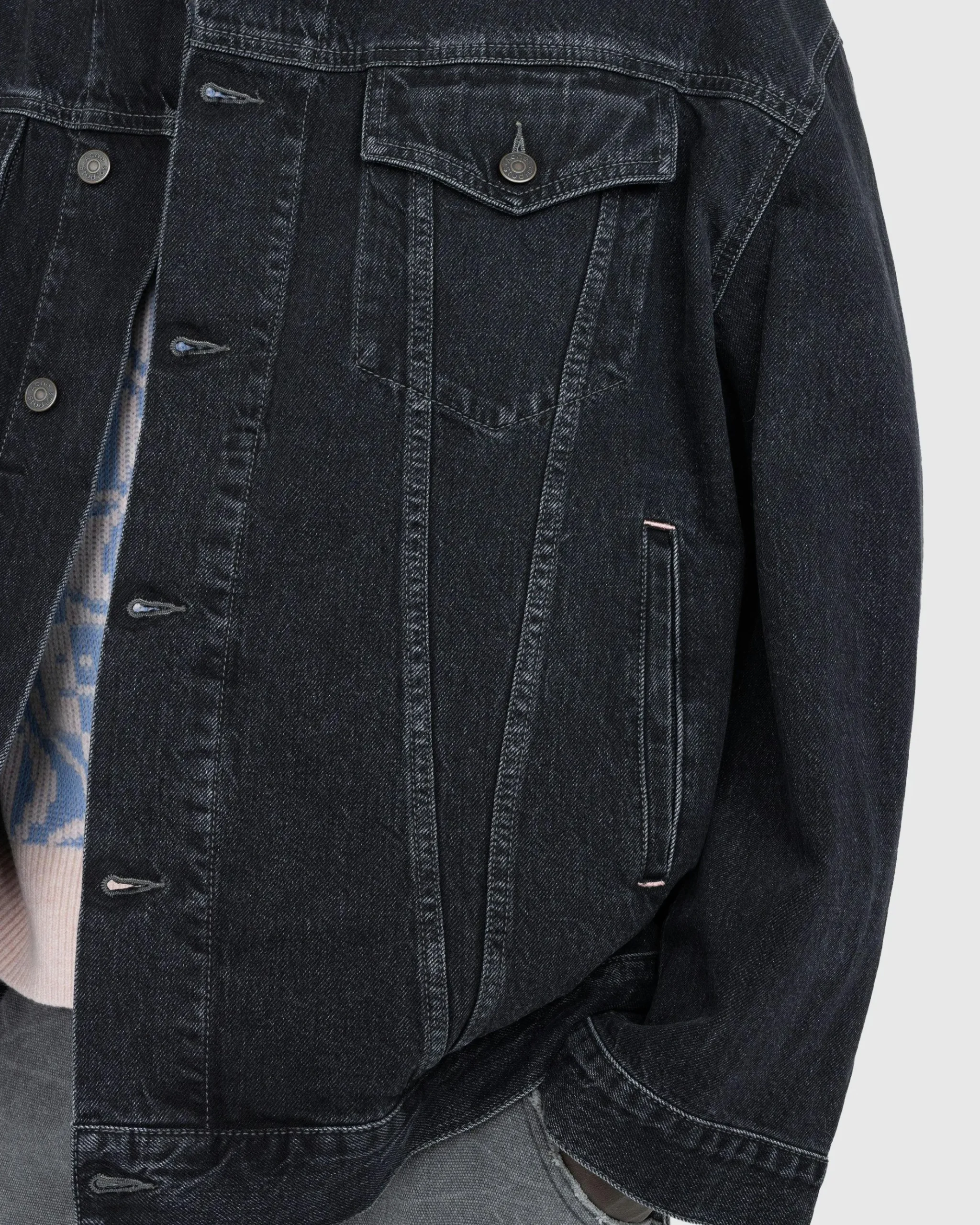 Sale Acne Studios Oversized Denim Jacket black