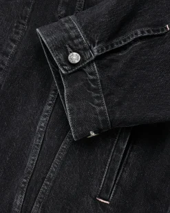 Sale Acne Studios Oversized Denim Jacket black