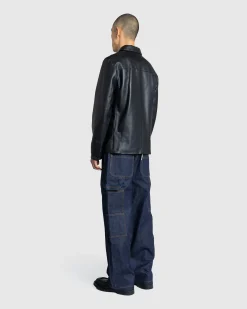 Store Meta Campania Collective Owen Calf Leather Coaching Jacket black