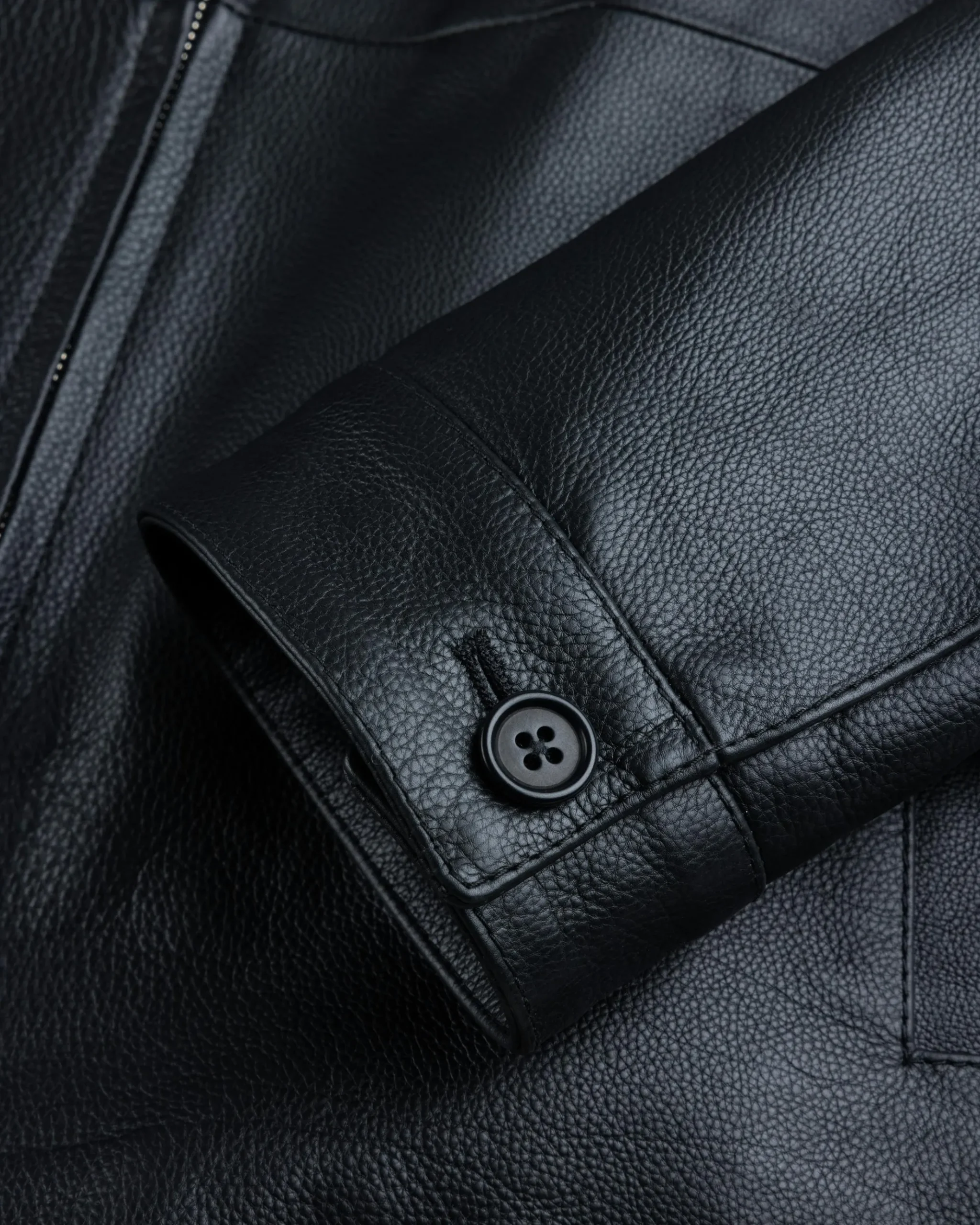 Store Meta Campania Collective Owen Calf Leather Coaching Jacket black