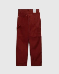 Flash Sale Highsnobiety HS05 Oxford Canvas Carpenter Trousers Red unavailable