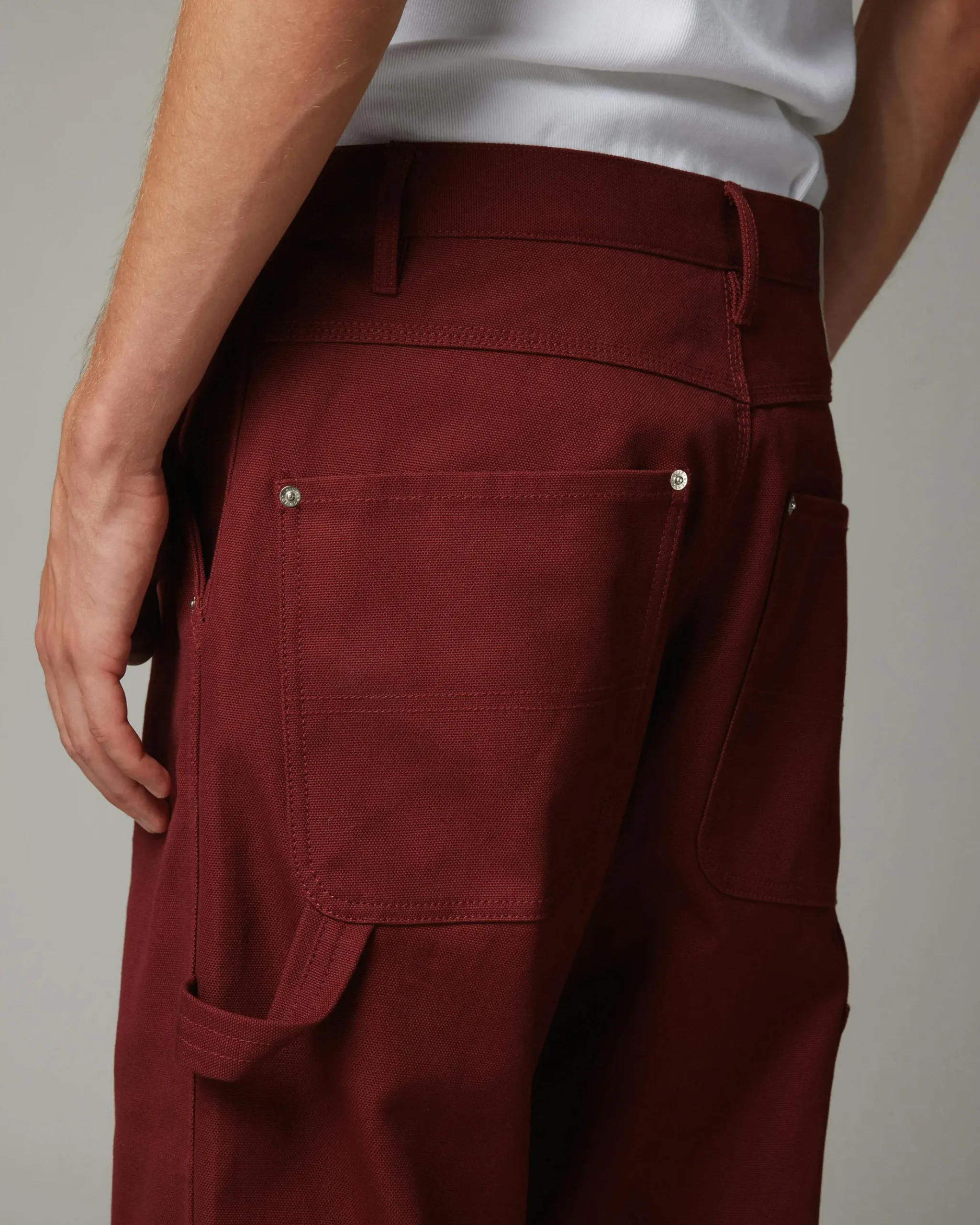 Flash Sale Highsnobiety HS05 Oxford Canvas Carpenter Trousers Red unavailable
