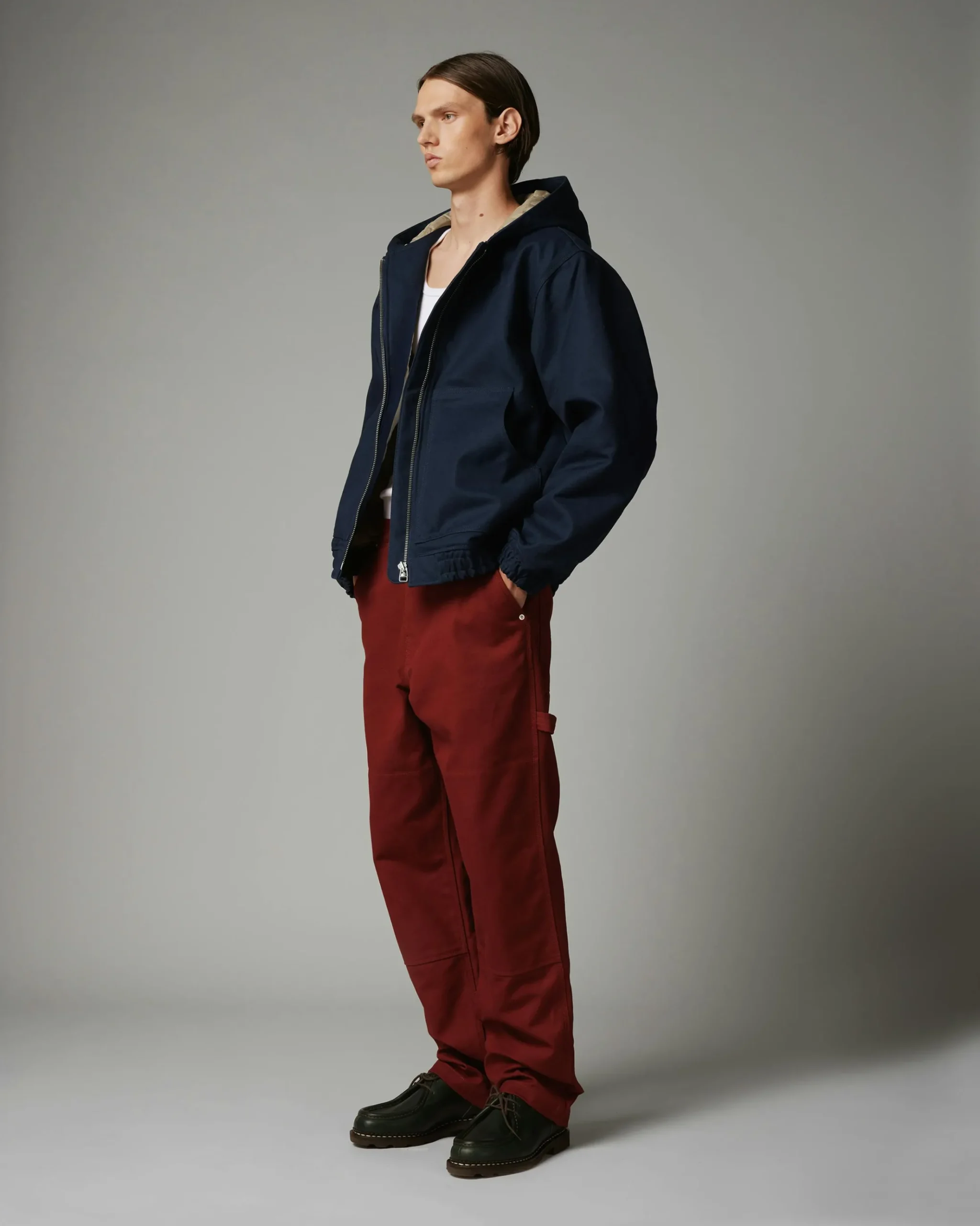 Flash Sale Highsnobiety HS05 Oxford Canvas Carpenter Trousers Red unavailable