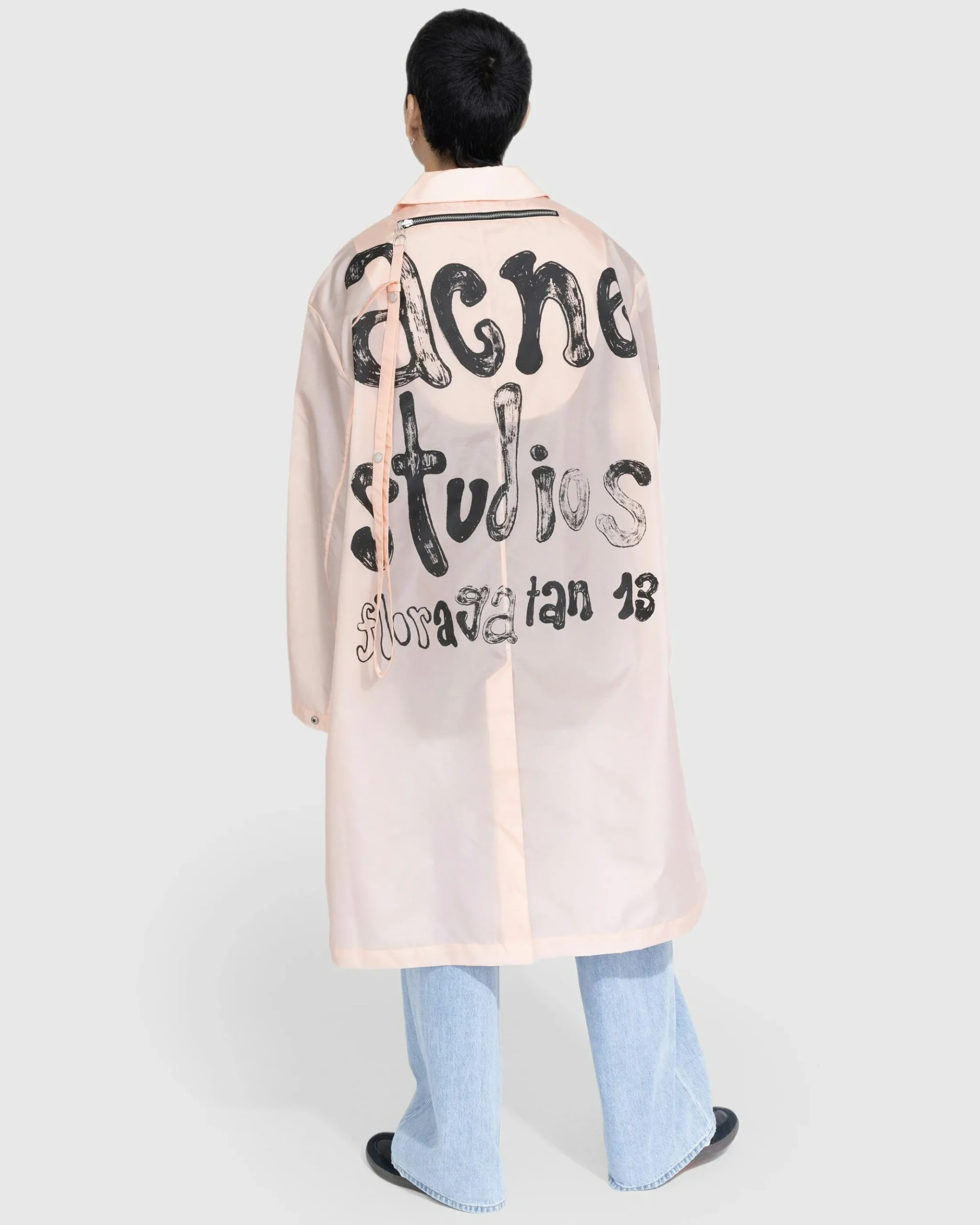 Outlet Acne Studios Packable Trench Coat Pink peachpink
