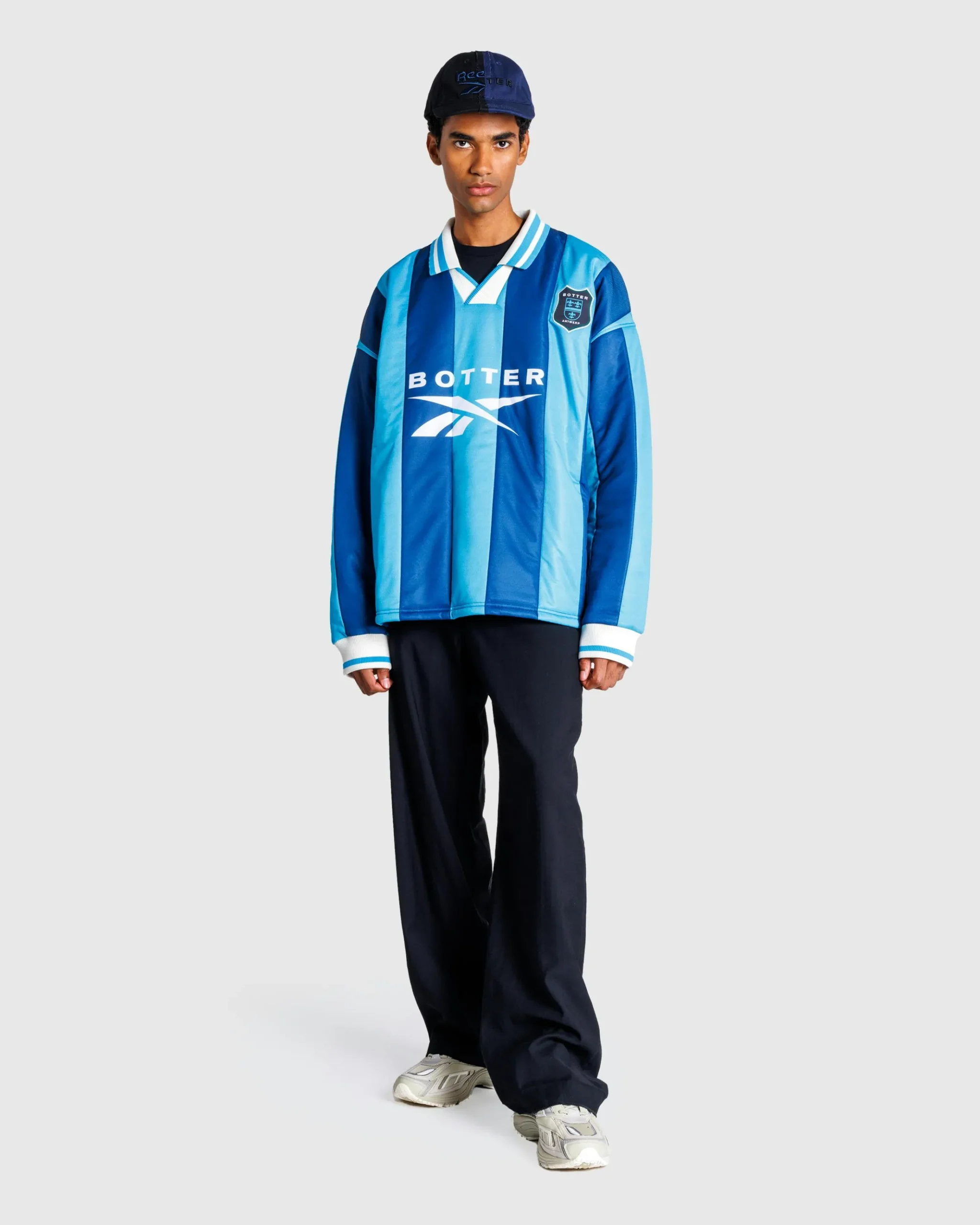 New Botter Padded L/S Polo Striped Blue stripedblue